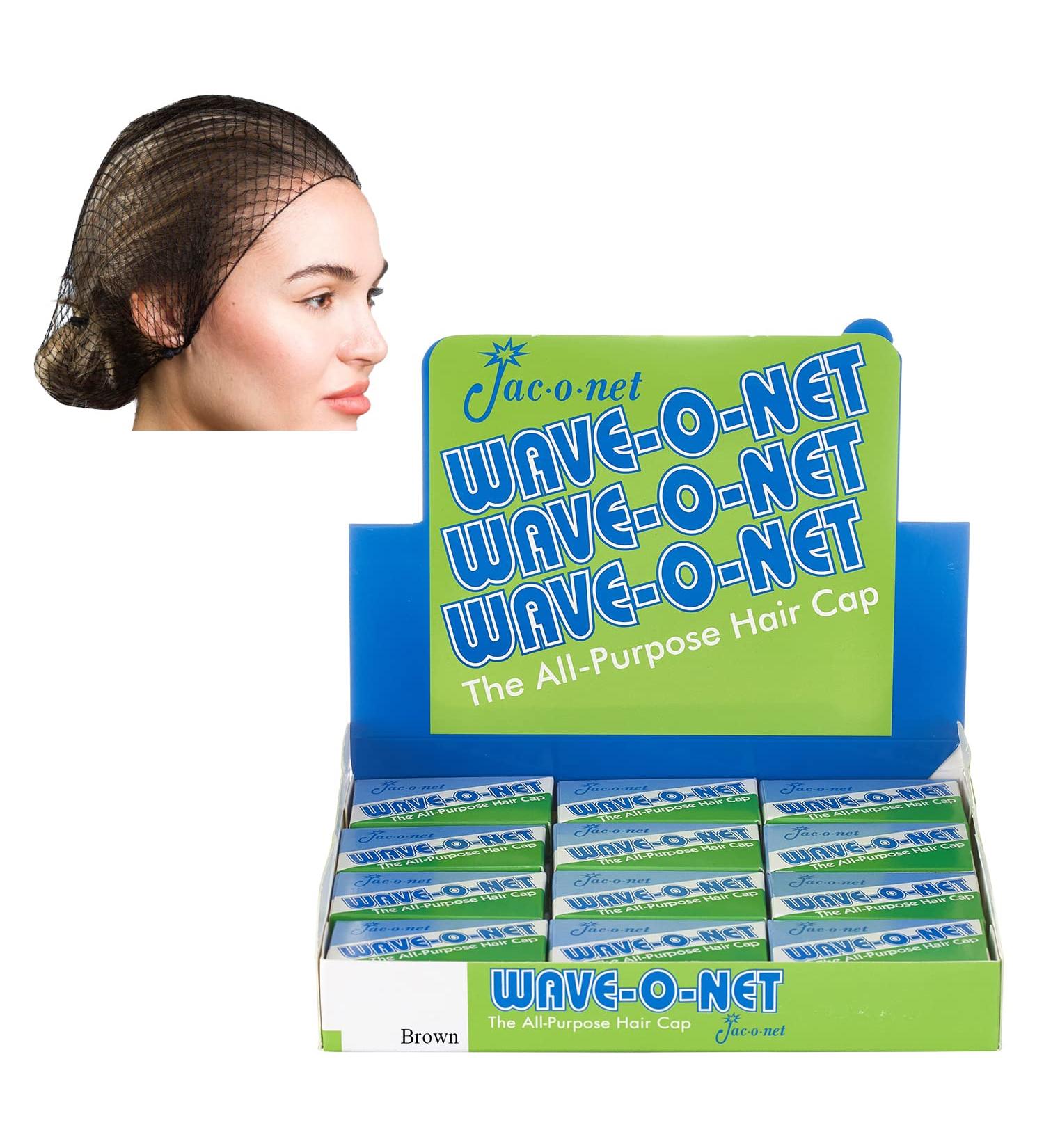 Wave-O-Net Medium Weight Brown Hair Net - 24 Pack Display - Buy Online on SooperMarket.com