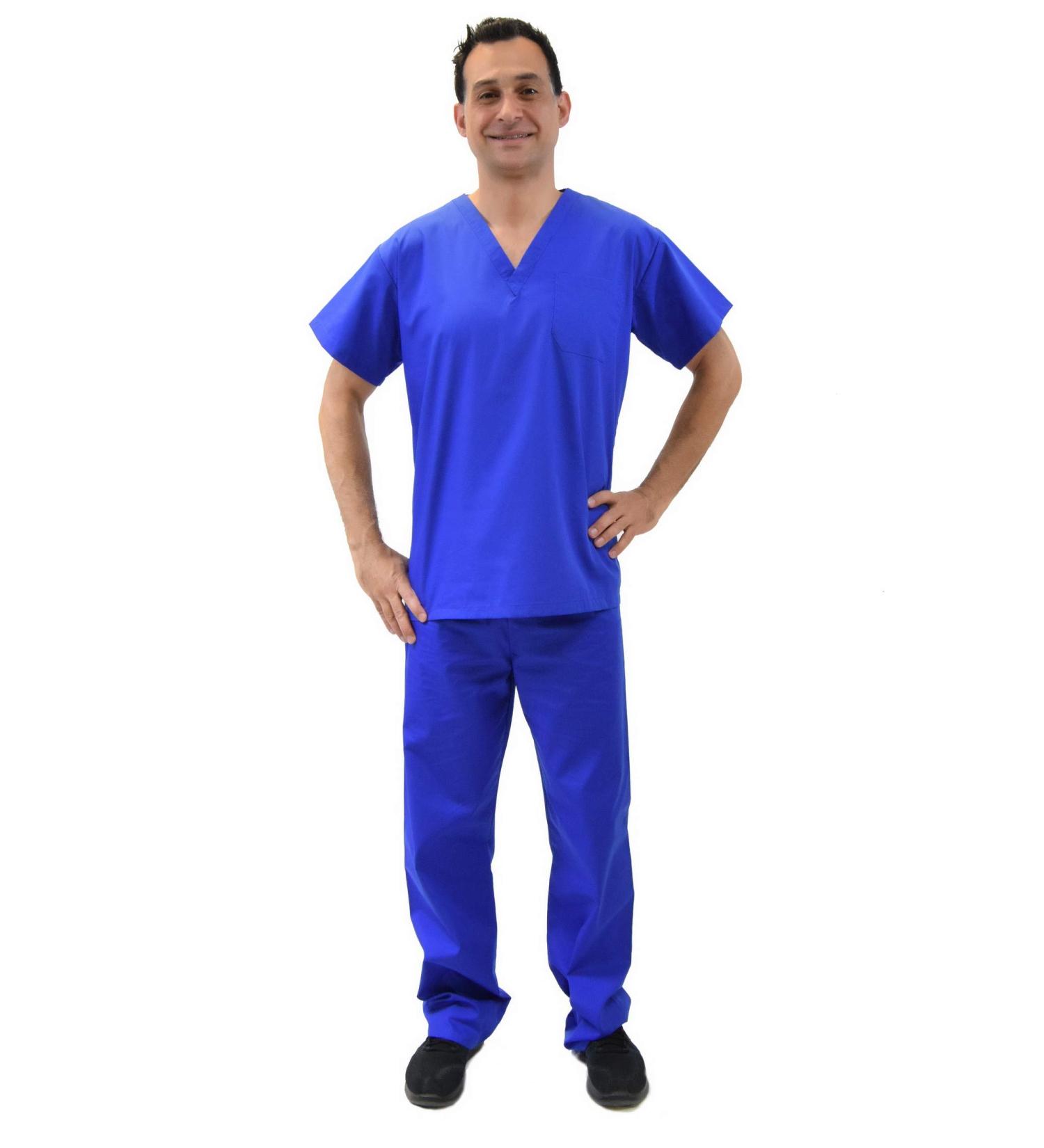Lizzy-B Men Medical Scrub Set Royal X-Large - Buy Online on SooperMarket.com