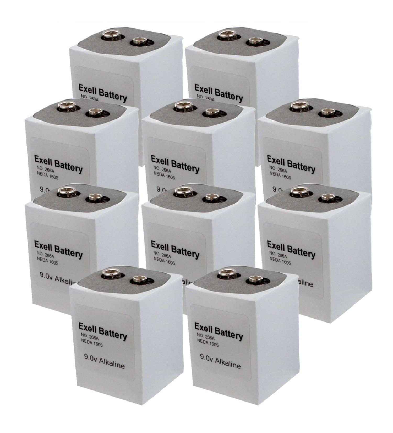 Buy 10pc Exell 266 Alkaline 9V Batteries NEDA 1605 PP7 6F90 - Long-Lasting Power for All Devices - Buy Online on SooperMarket.com
