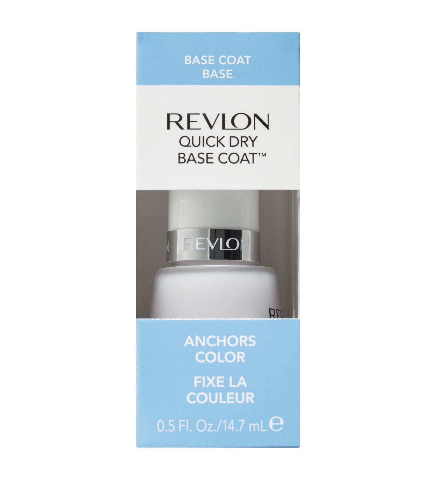 Revlon Quick Dry Base Coat Nail Polish - Chip Resistant, Longwear Formula - Clear, 0.5 Fl Oz - Buy Online on SooperMarket.com