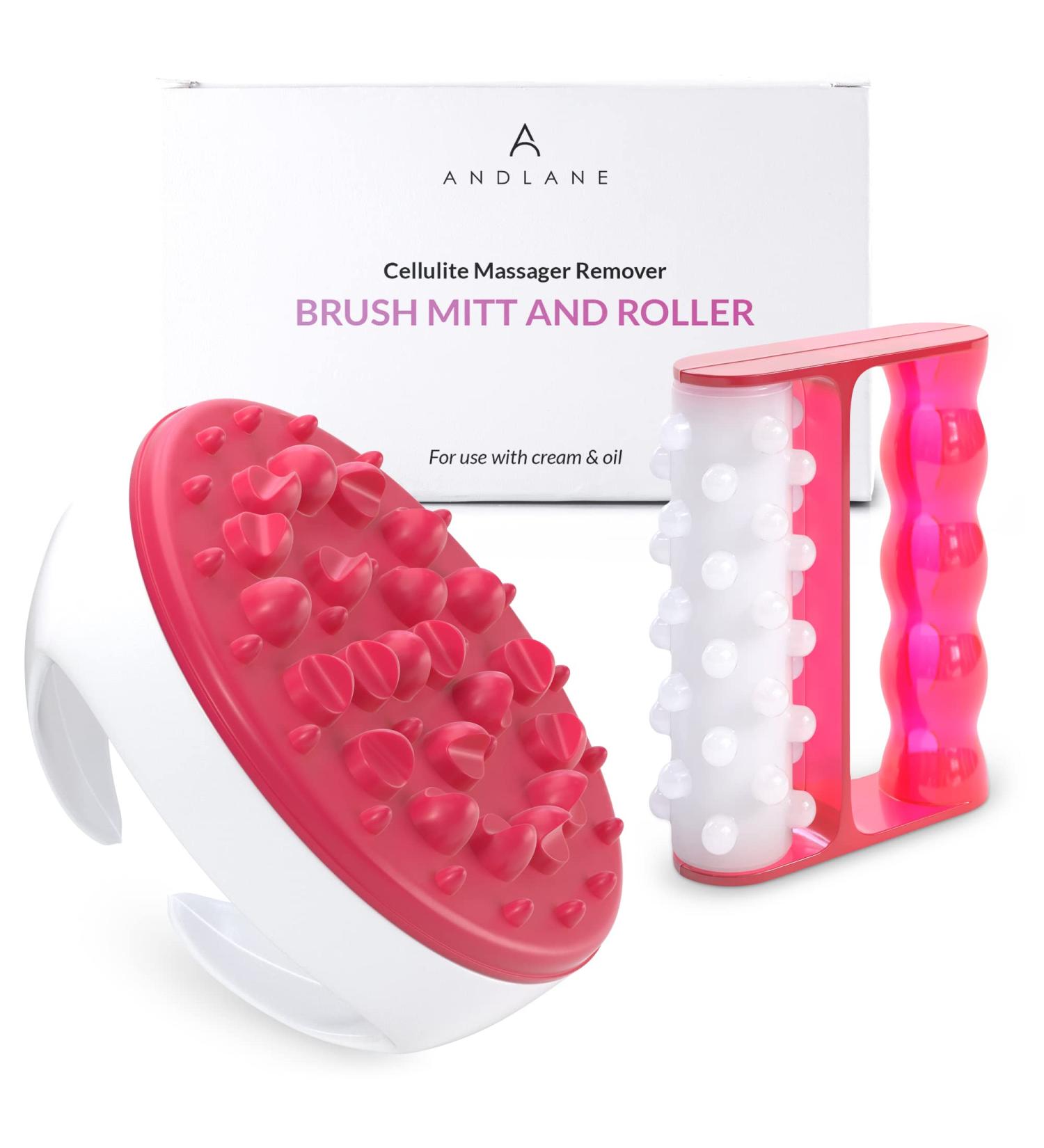 Andlane Anti Cellulite Massager Set - Cellulite Remover Brush Mitt and Roller - Buy Online on SooperMarket.com