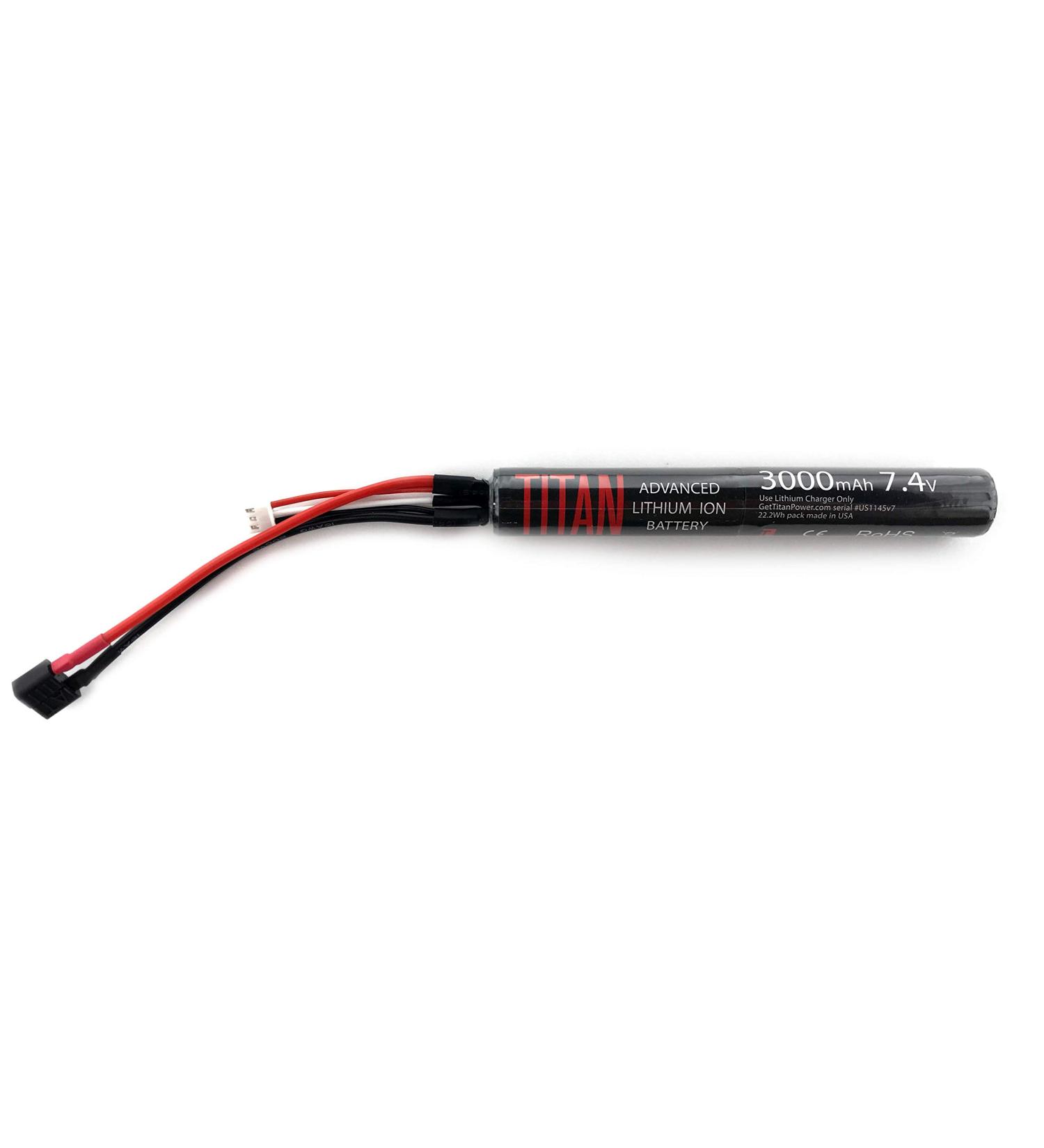 Titan 3000mAh 7.4v Stick T-Plug (Deans) - High Performance Battery for RC Vehicles - Buy Online on SooperMarket.com