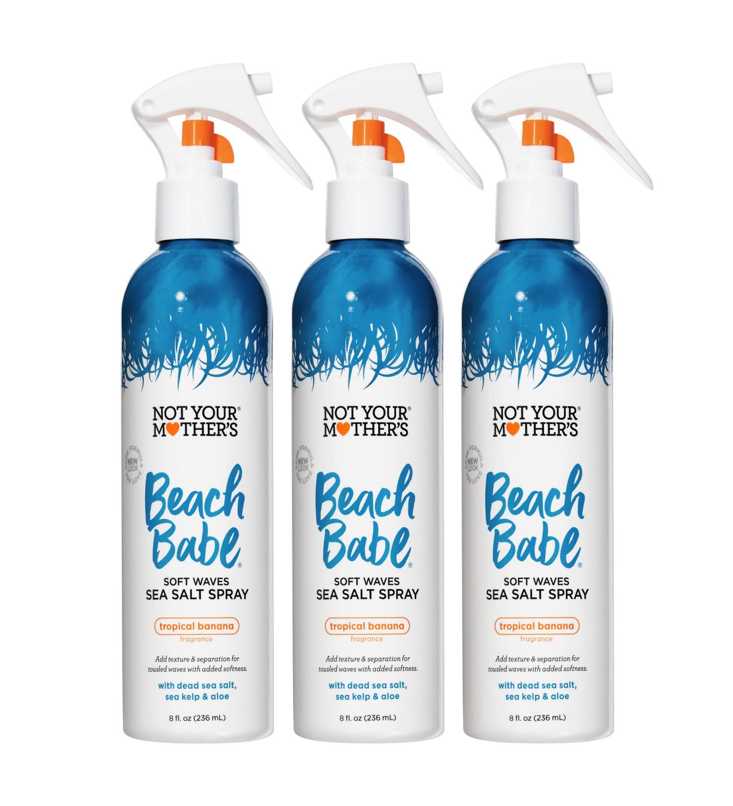 Not Your Mother's Beach Babe Soft Waves Sea Salt Spray - 8 fl oz (3-Pack) | Effortlessly Tousled Hair Waves | Natural Formula | 8 Oz x 3 - Buy Online on SooperMarket.com