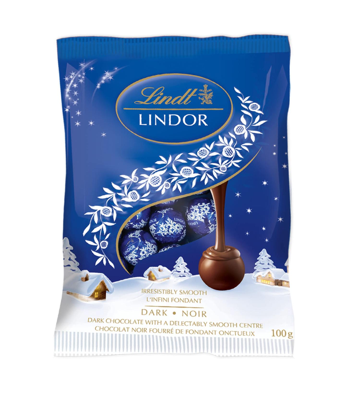 LINDT LINDOR Dark Chocolate Mini Balls 100 Gram Bag Christmas Chocolate Christmas Stocking Stuffers Dark Chocolate 100g - Buy Online on SooperMarket.com