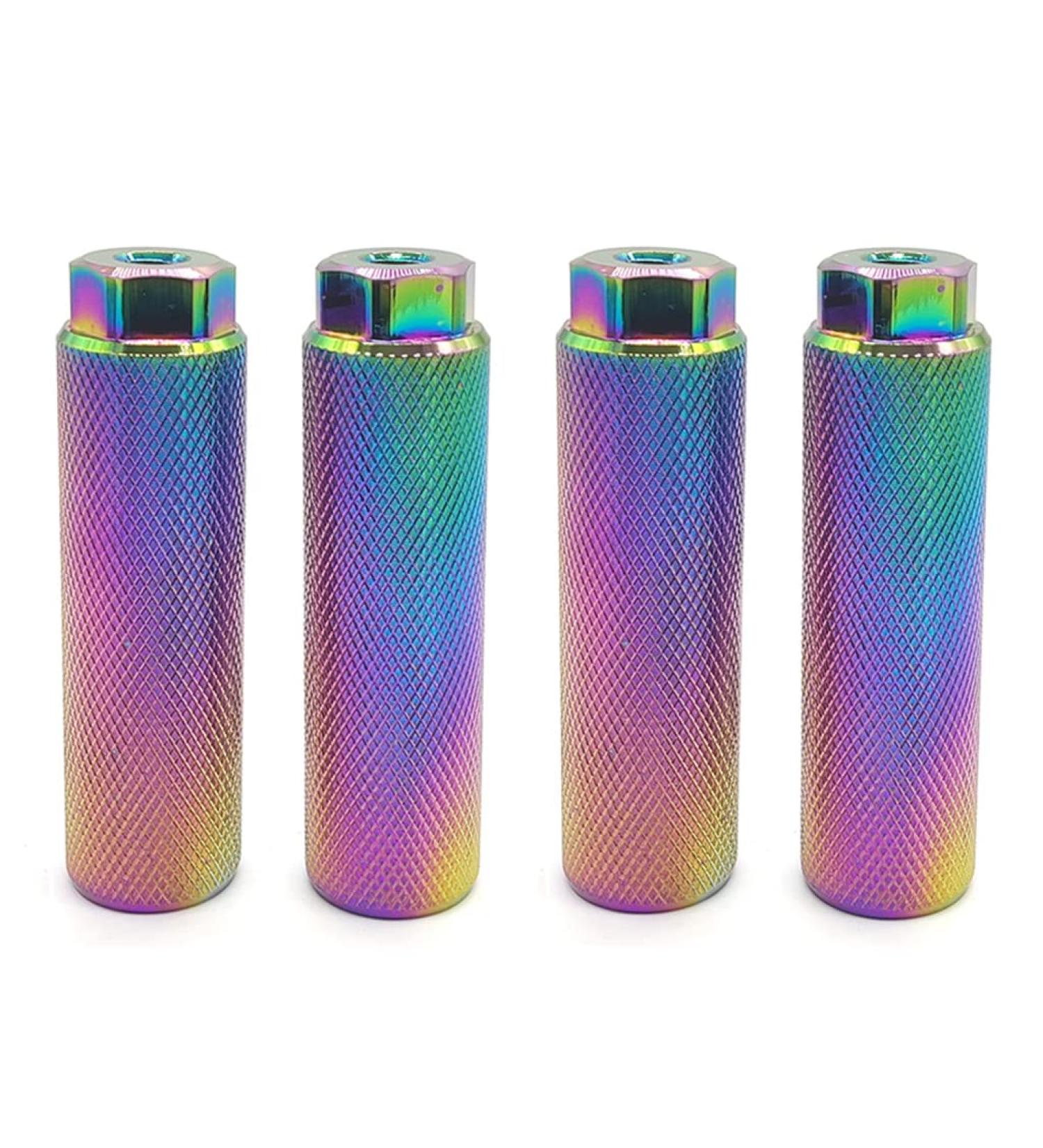 Mantain 4 Pcs Aluminum Alloy Bike Pegs, Anti-Skid, Dazzle Color Surface, Fit 3/8 inch Axles - Buy Online on SooperMarket.com