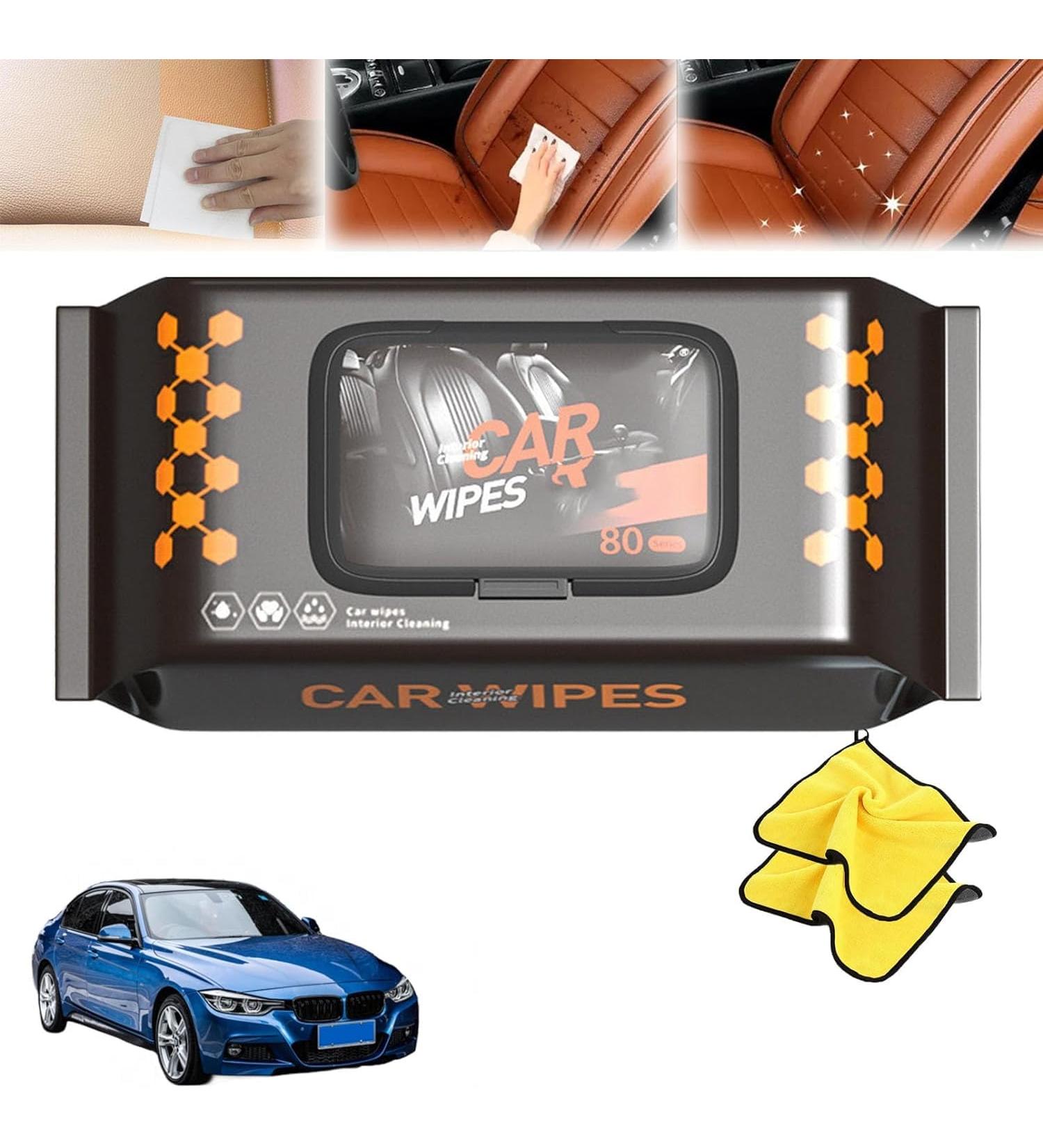 Car Interior Cleaning and Polishing Wipes 80pcs/Pack (1pack) - Buy Online on SooperMarket.com