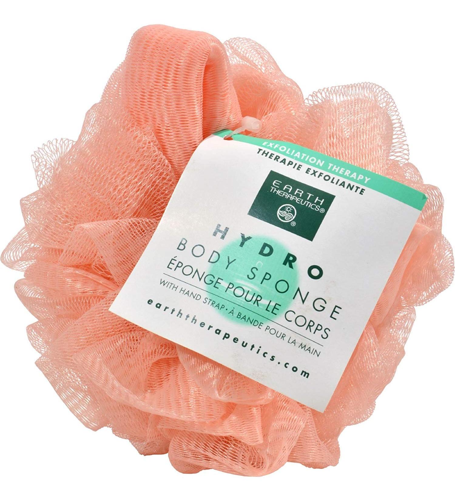 Earth Therapeutics Hydro Body Sponge with Hand Strap Peach (Pack of 12)