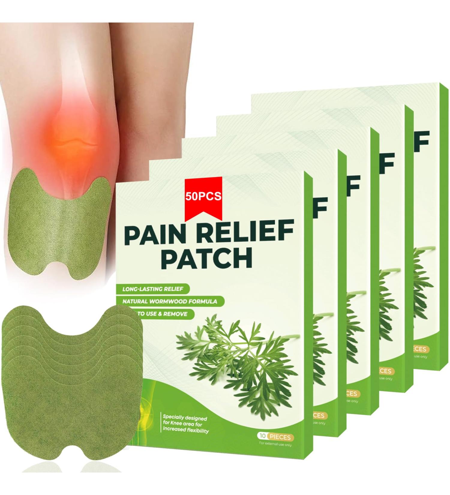 50pcs Wormwood Pain Relief Patch - Moxibustion Heat Paving for Knee Back & Neck Sore Muscles - Buy Online on SooperMarket.com