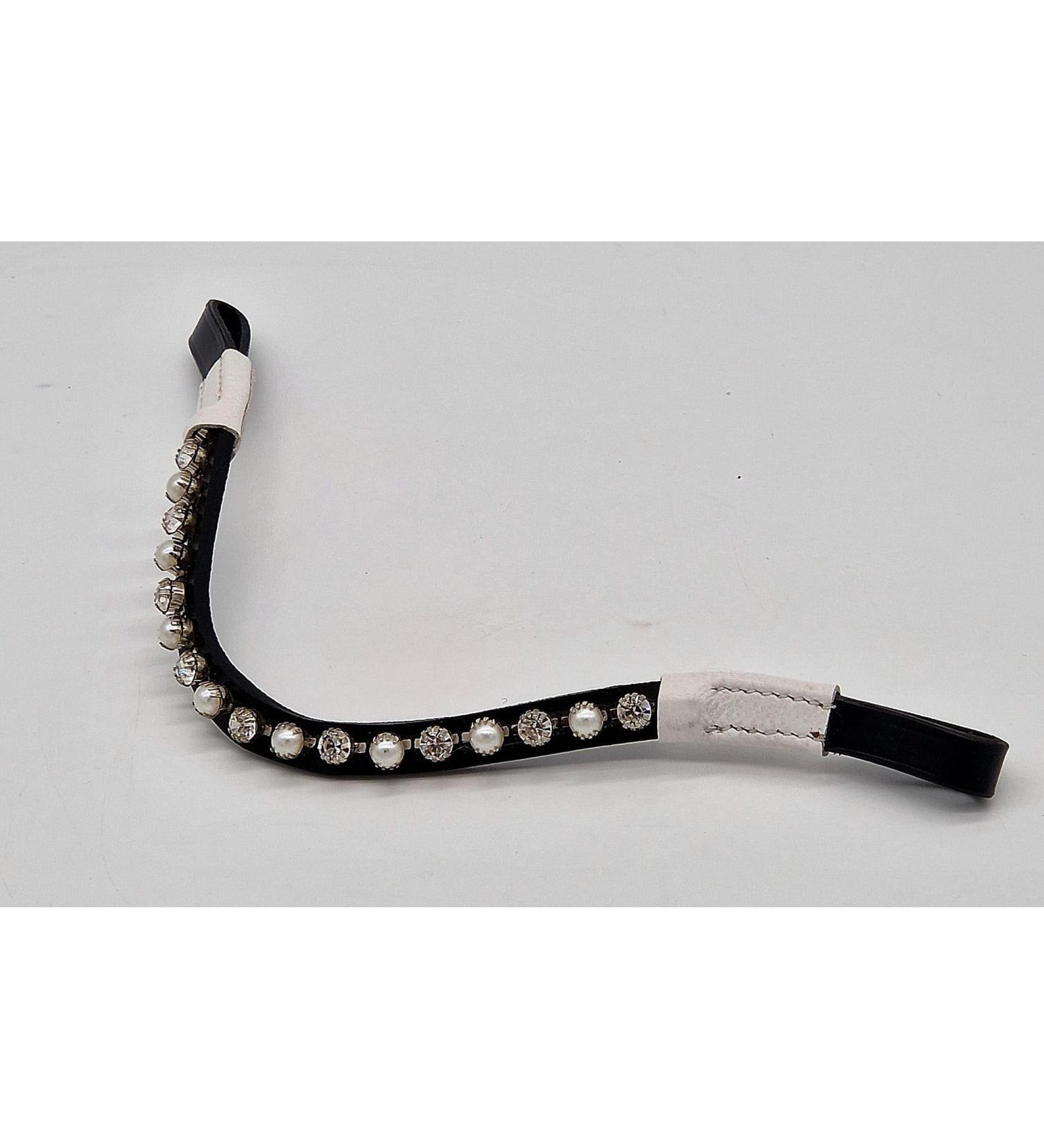 Tysons Breeches Headband | Pearl Mini Shetty Welsh Leather Glitzer Pearls - Perfect for Falabella & Minipony (35 cm) - Buy Online on SooperMarket.com