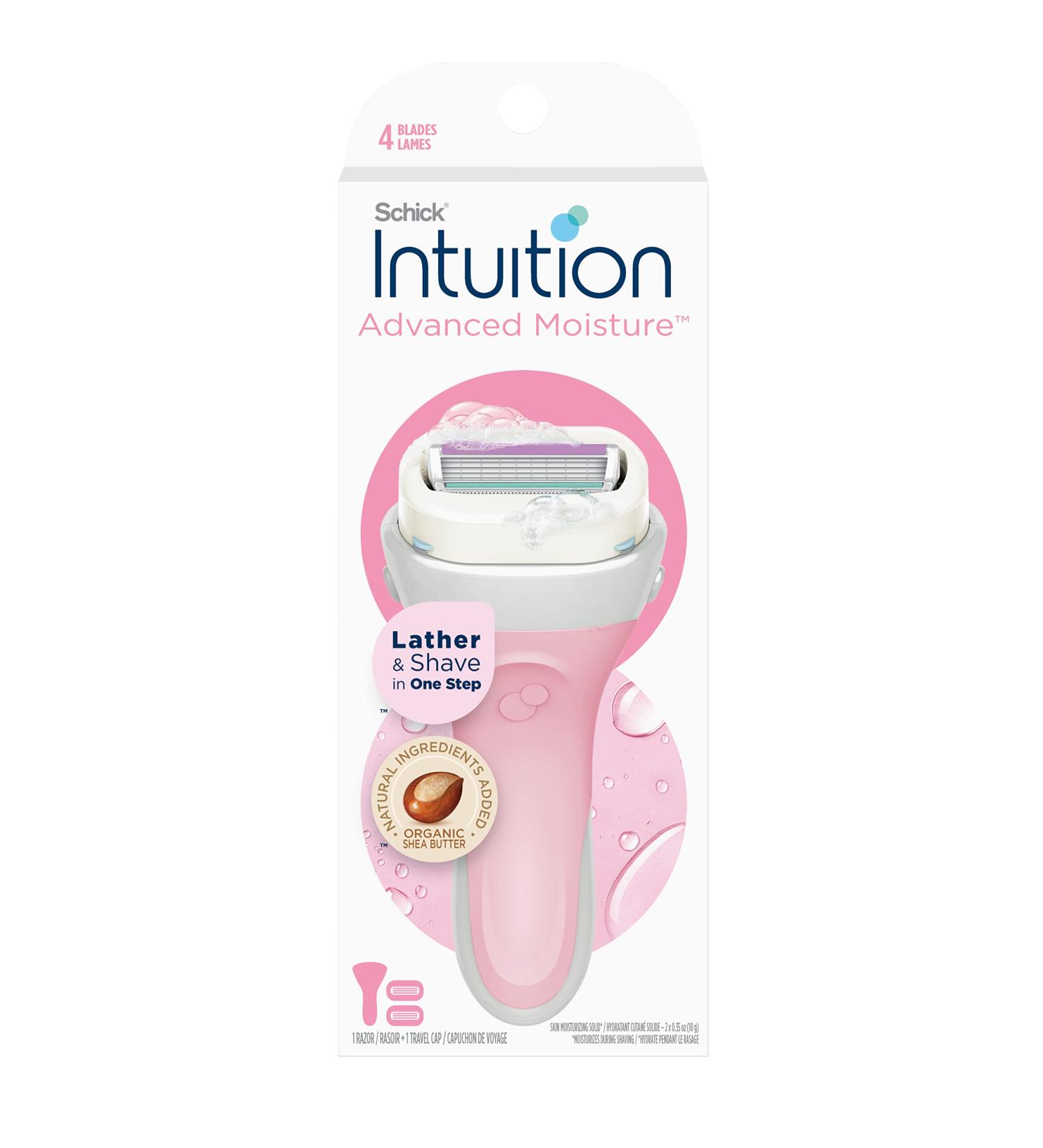 Schick Intuition Advanced Moisturizing Womens Razor with Shea Butter - 1 Handle + 2 Refills - Buy Online on SooperMarket.com