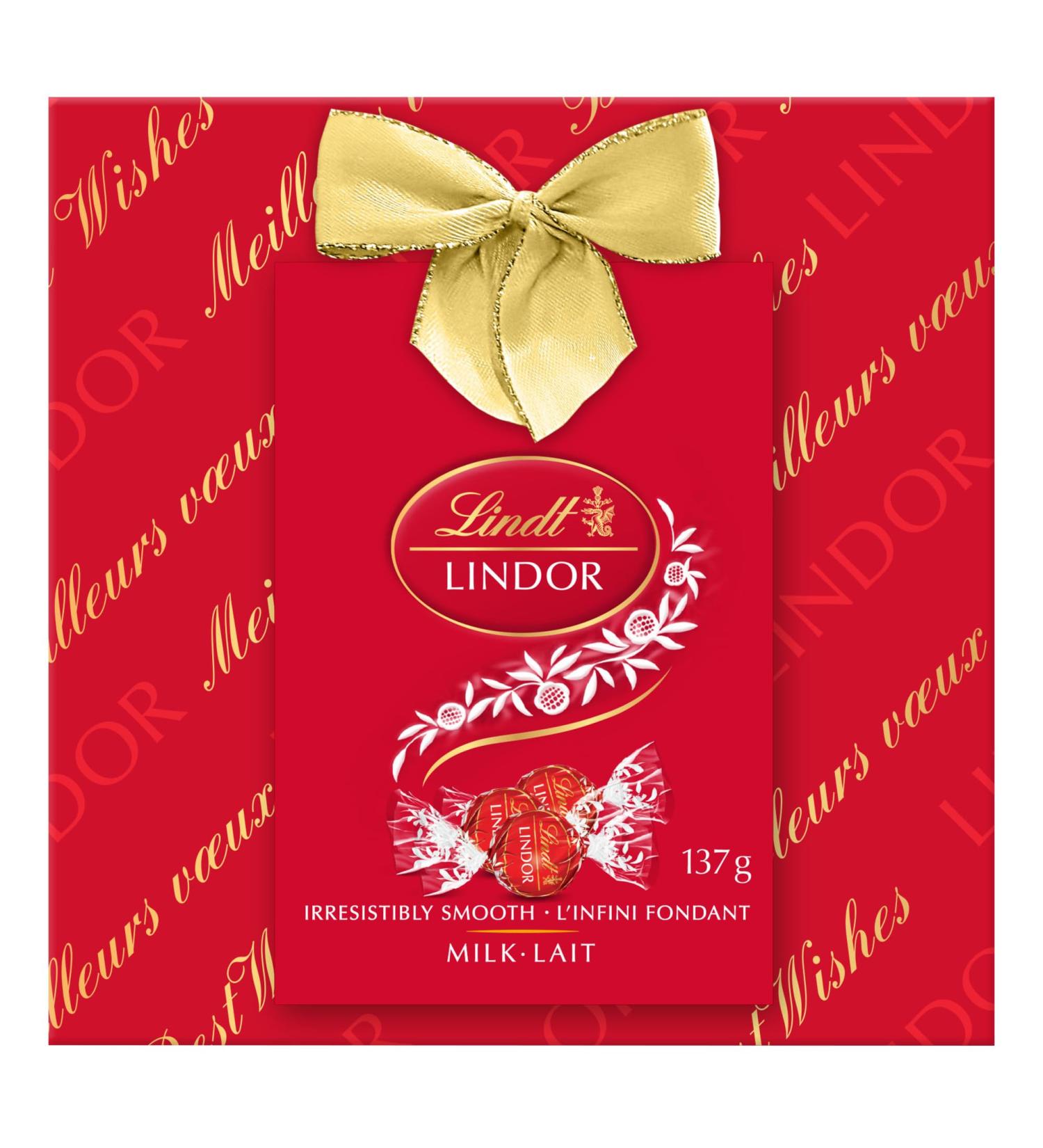 Lindt LINDOR Milk Chocolate Truffles Gift Box 137 Grams Milk 137 g (Pack of 1) - Buy Online on SooperMarket.com