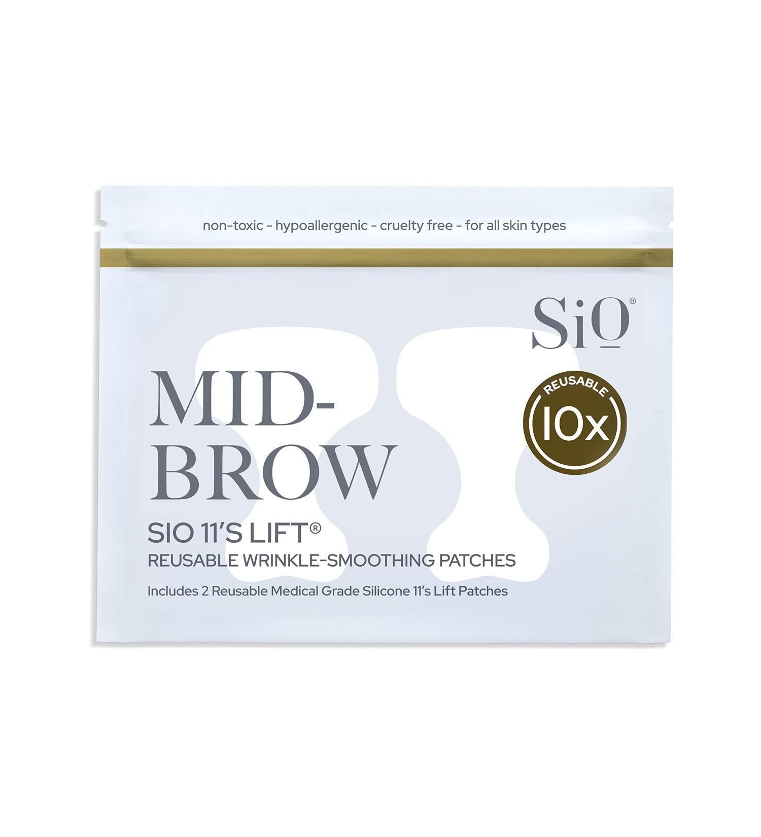 SiO Beauty Mid-Brow Forehead Anti-Wrinkle Patch - Overnight Silicone Patch for Furrows, Expression Lines, and 11s - Buy Online on SooperMarket.com