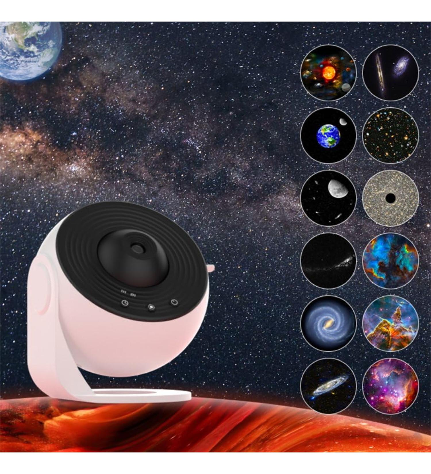 Planetarium Starry Sky Projector Lamp - Cluhertvy 12 Films Night Light for Kids & Adults | Perfect for Ceiling Bedroom & Parties - Buy Online on SooperMarket.com