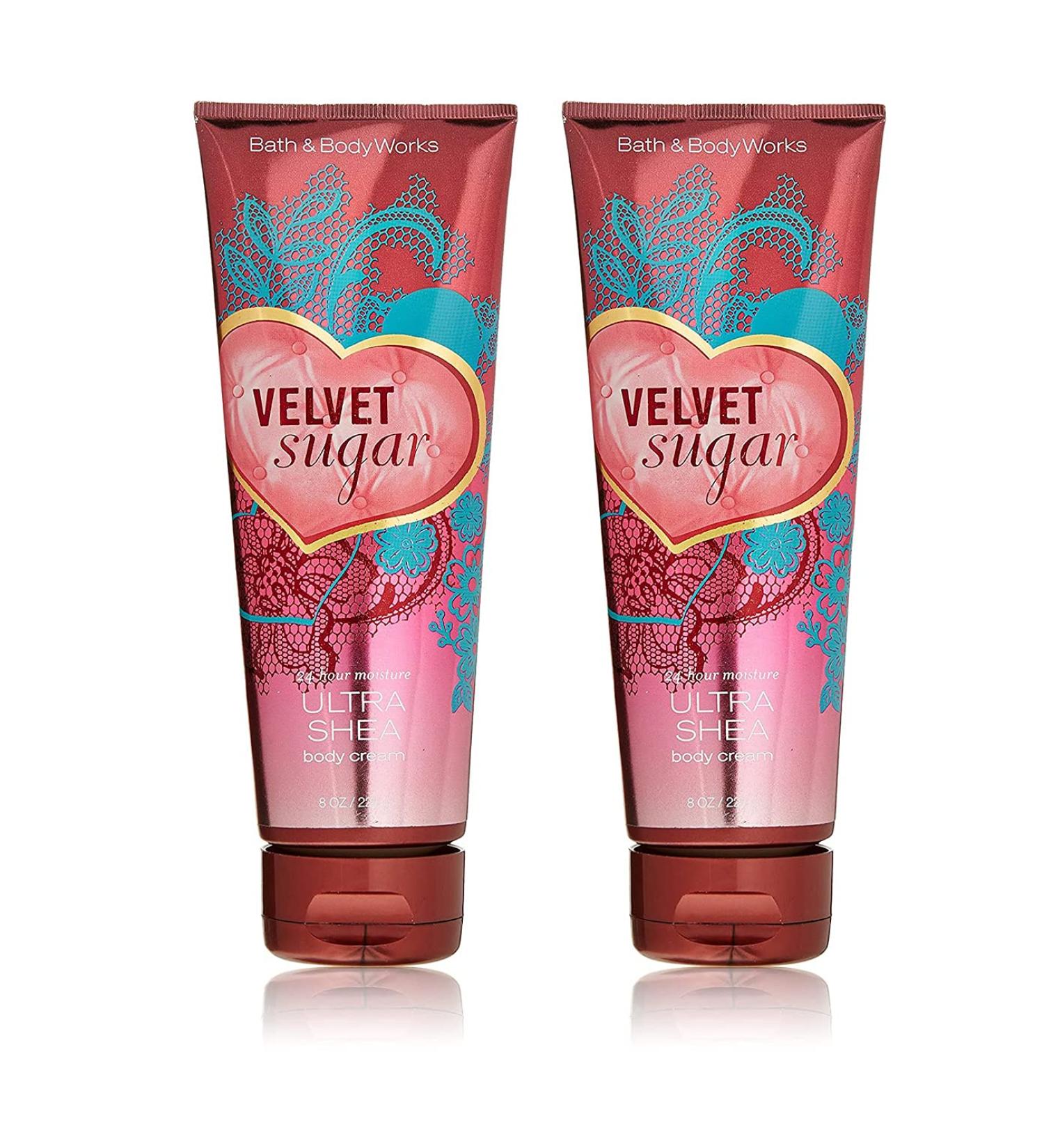 Bath and Body Works Velvet Sugar 2 Pack Ultra Shea Body Cream 8 Oz. (Velvet Sugar)