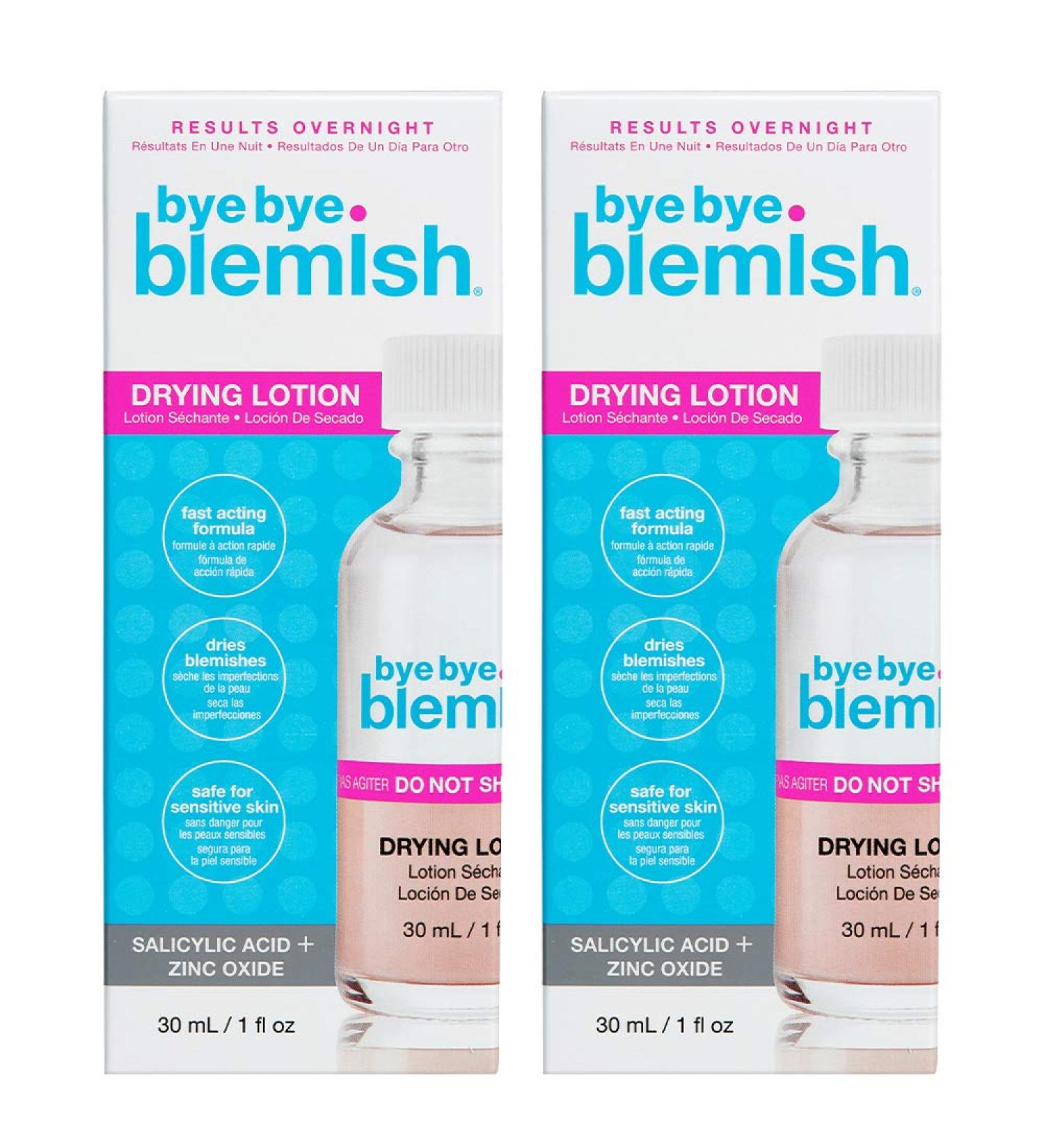 Bye Bye Blemish Acne Drying Lotion 2-Pack 1oz - Reduce Pimples Overnight - Original Pink Formula - Buy Online on SooperMarket.com