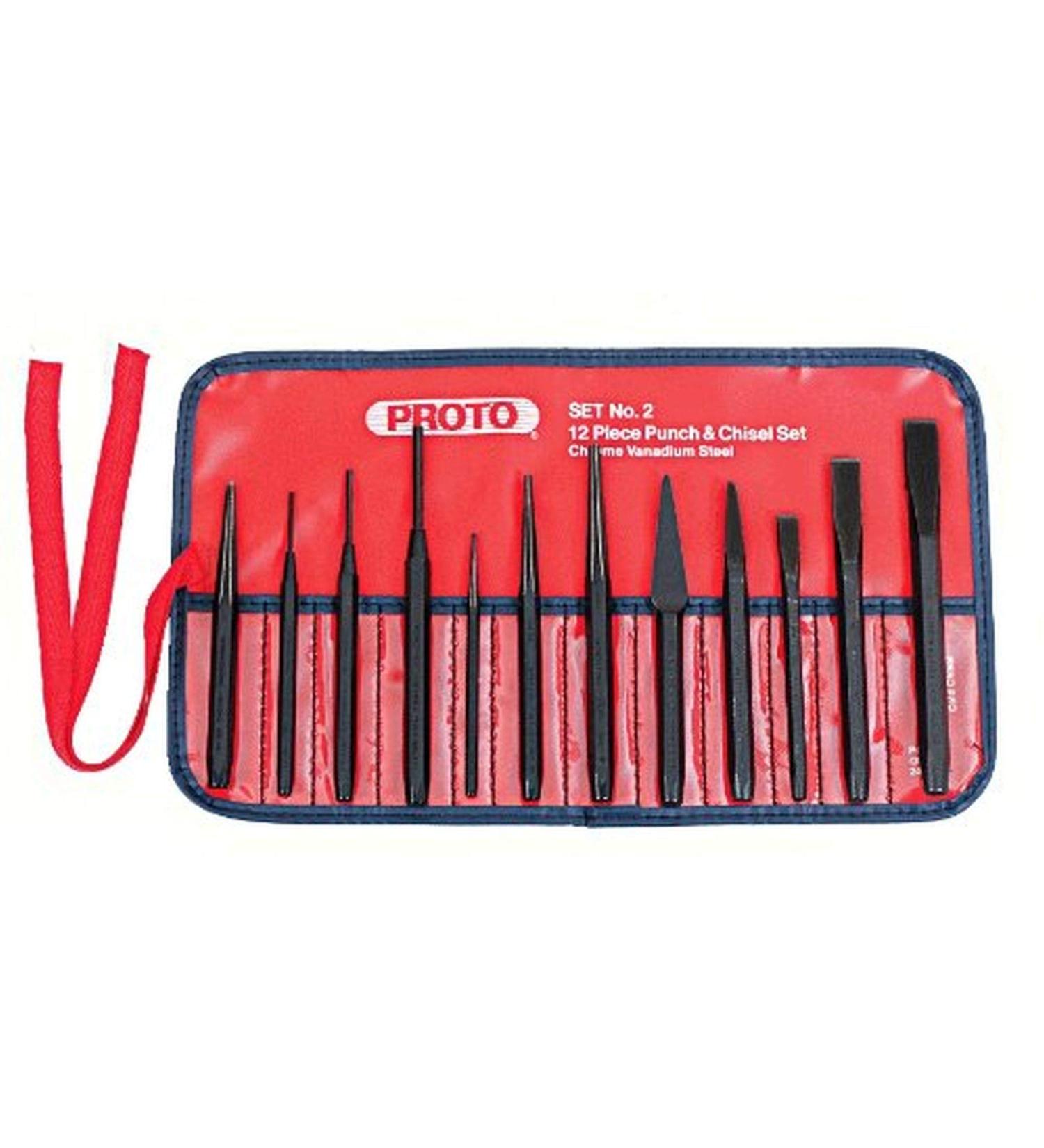 Stanley Proto J2S2 Proto Punch & Chisel Set, 12PC