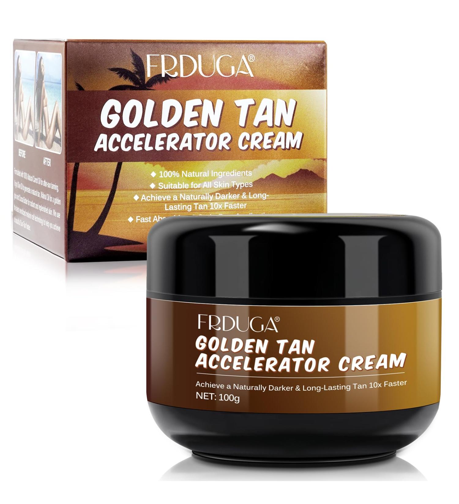 Sunbed Cream 100g Tanning Accelerator Cream for Sunbed Effective in Sunbeds and Outdoor Sun Achieve a Natural Long-Lasting Tan (100 Grams) - Buy Online on SooperMarket.com