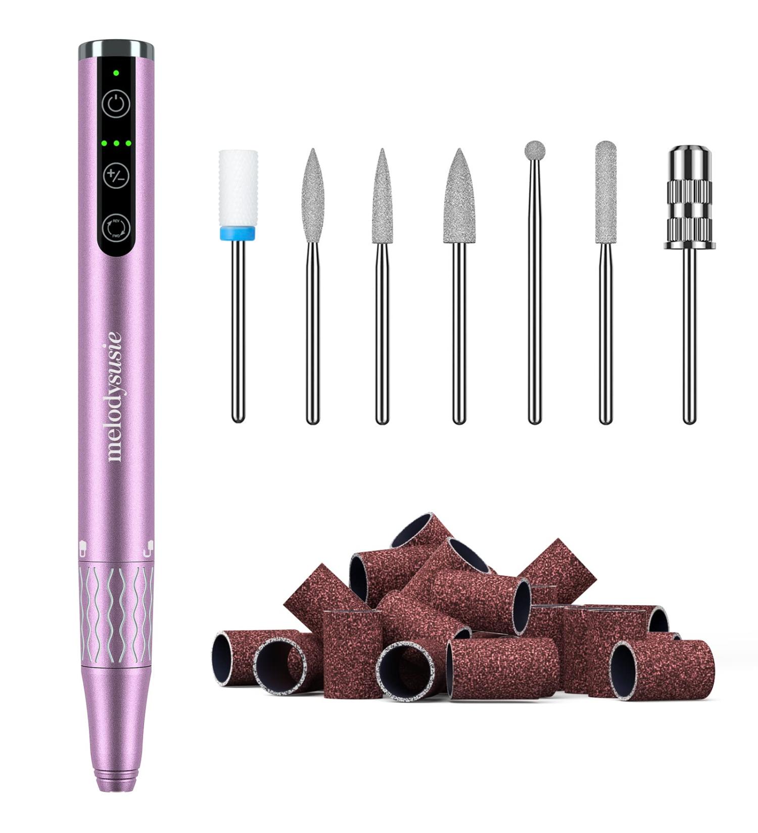 MelodySusie Cordless Nail Drill - Rechargeable Electric Efile Kit for Acrylic Gel Nails - Purple - Buy Online on SooperMarket.com