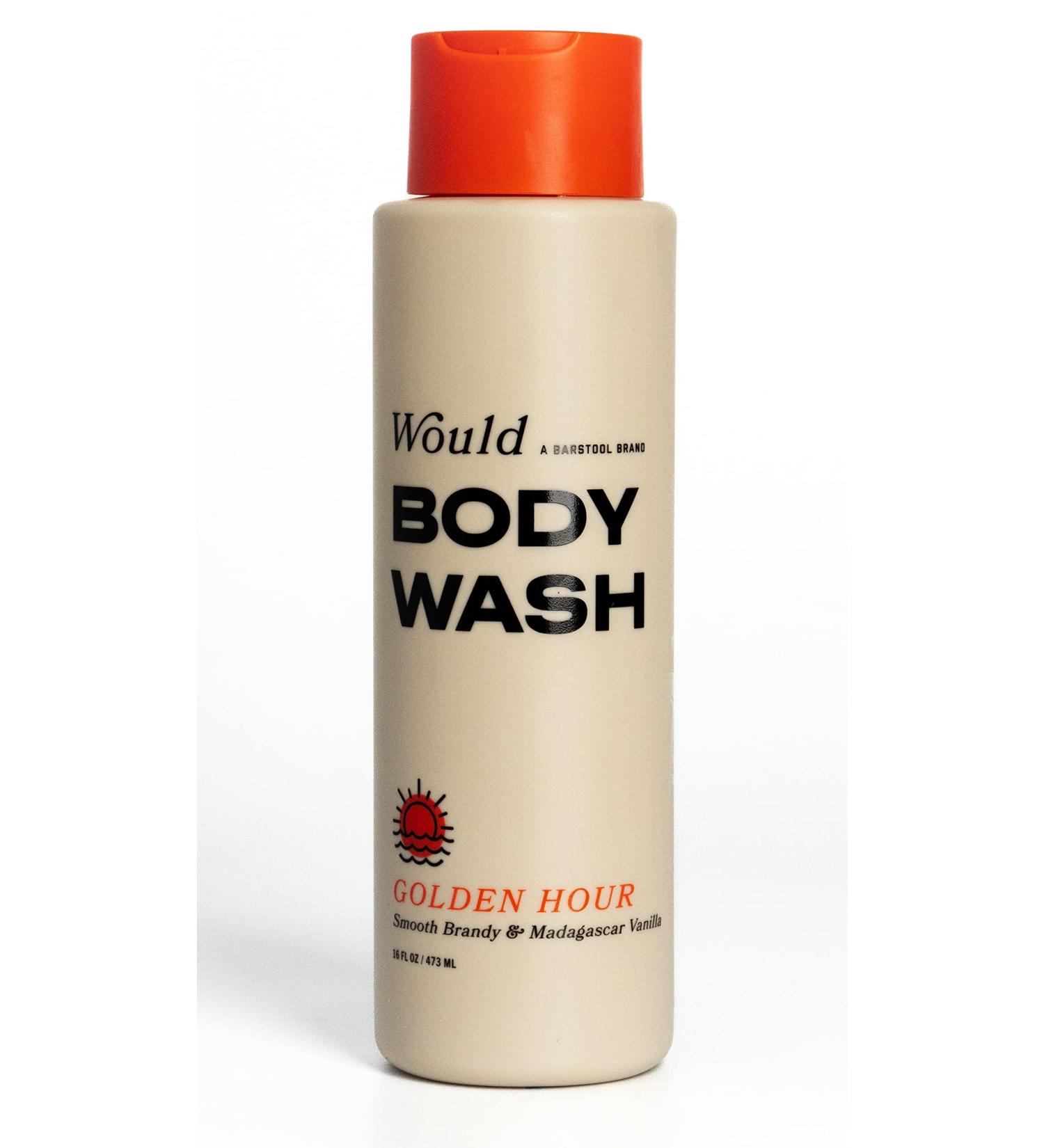Golden Hour Men's Body Wash (16 oz) - Hydrating Soap for Dry Skin - Moisturizing Cleansing Skincare - Barstool Sports Brand - Brandy and Vanilla Scent - Gift for Men - Buy Online on SooperMarket.com