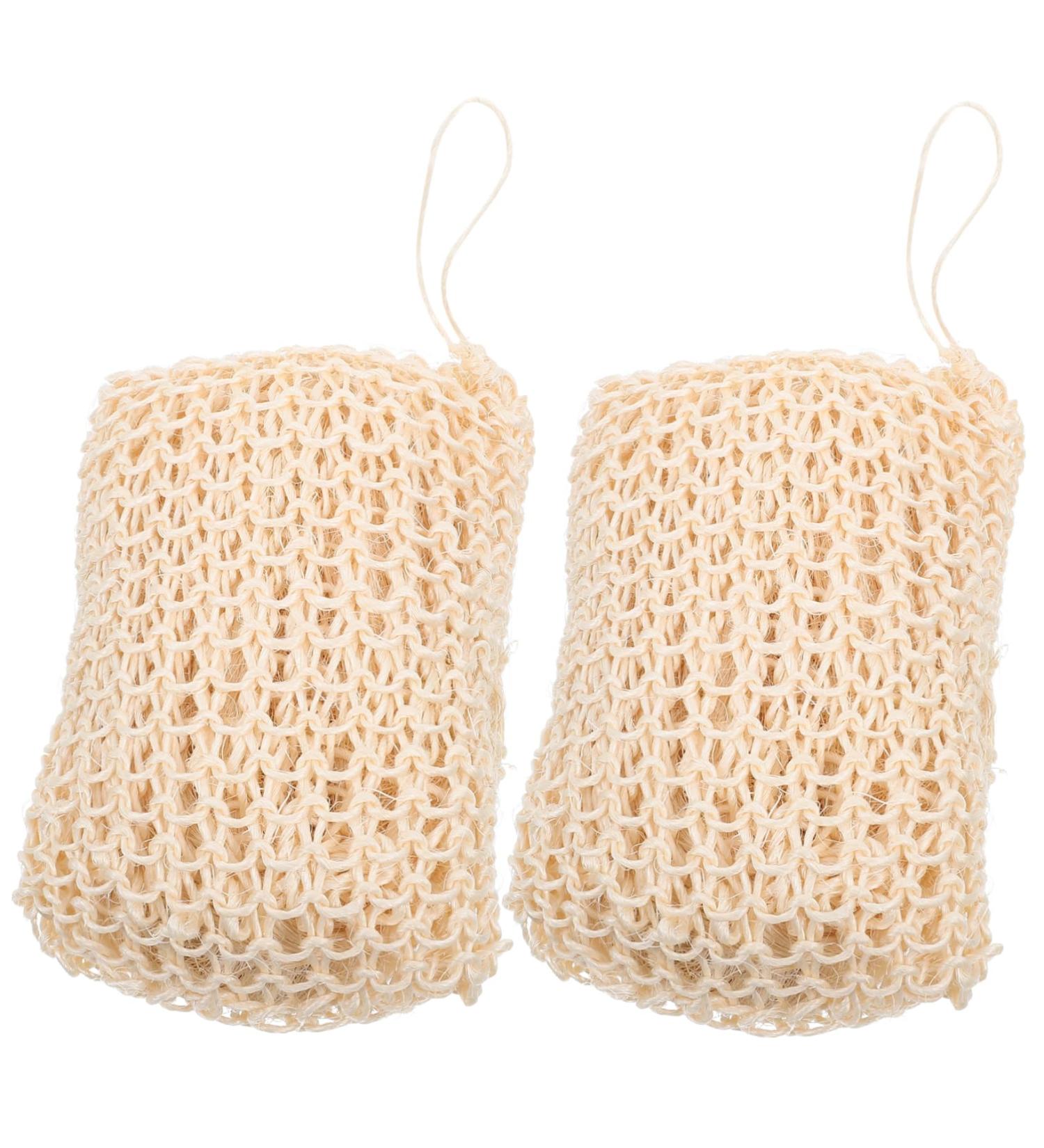 2pcs Sisal Sponge Ball Shower Loofah - Eco-Friendly Bath Scrubber & Mesh Shower Sponge for Deep Cleansing - Buy Online on SooperMarket.com
