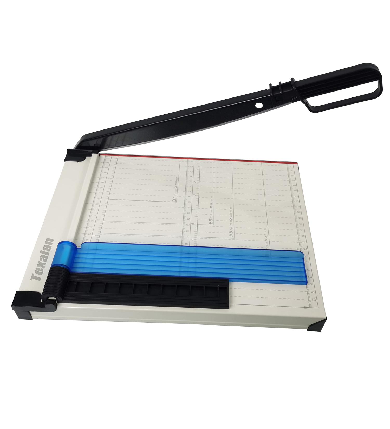 TEXALAN Paper Cutter Letter Size Paper Trimmer 12 Cut Length 12 Sheet Capacity Guillotine Paper Photo Cutter with Magnet Clamp  Paper Guide  Size Guideline - Buy Online on SooperMarket.com