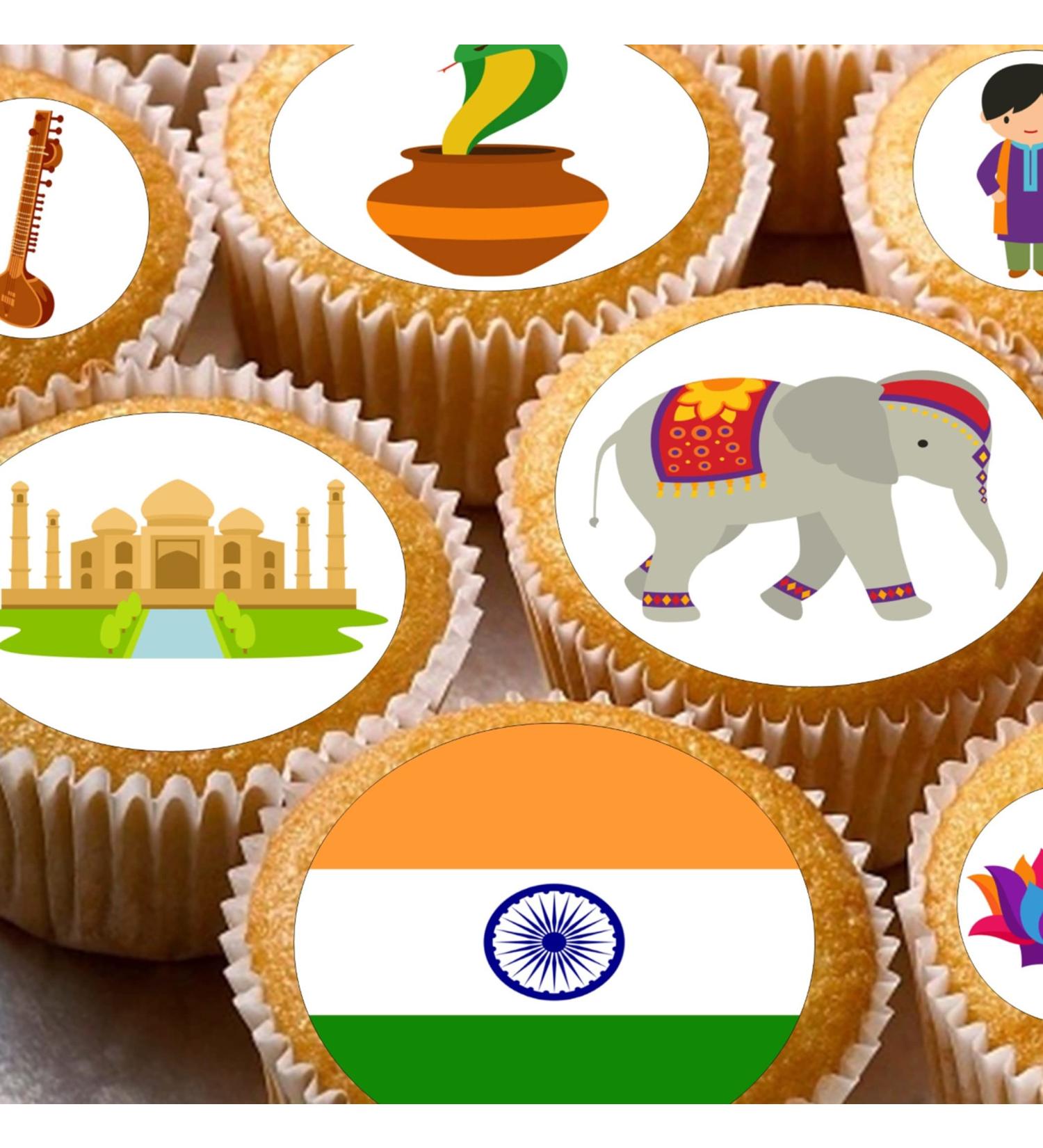 24 edible India childrens party decorations Iced/Icing Cupcake Topper Edible Fairy Cake Bun Toppers Round - Buy Online on SooperMarket.com