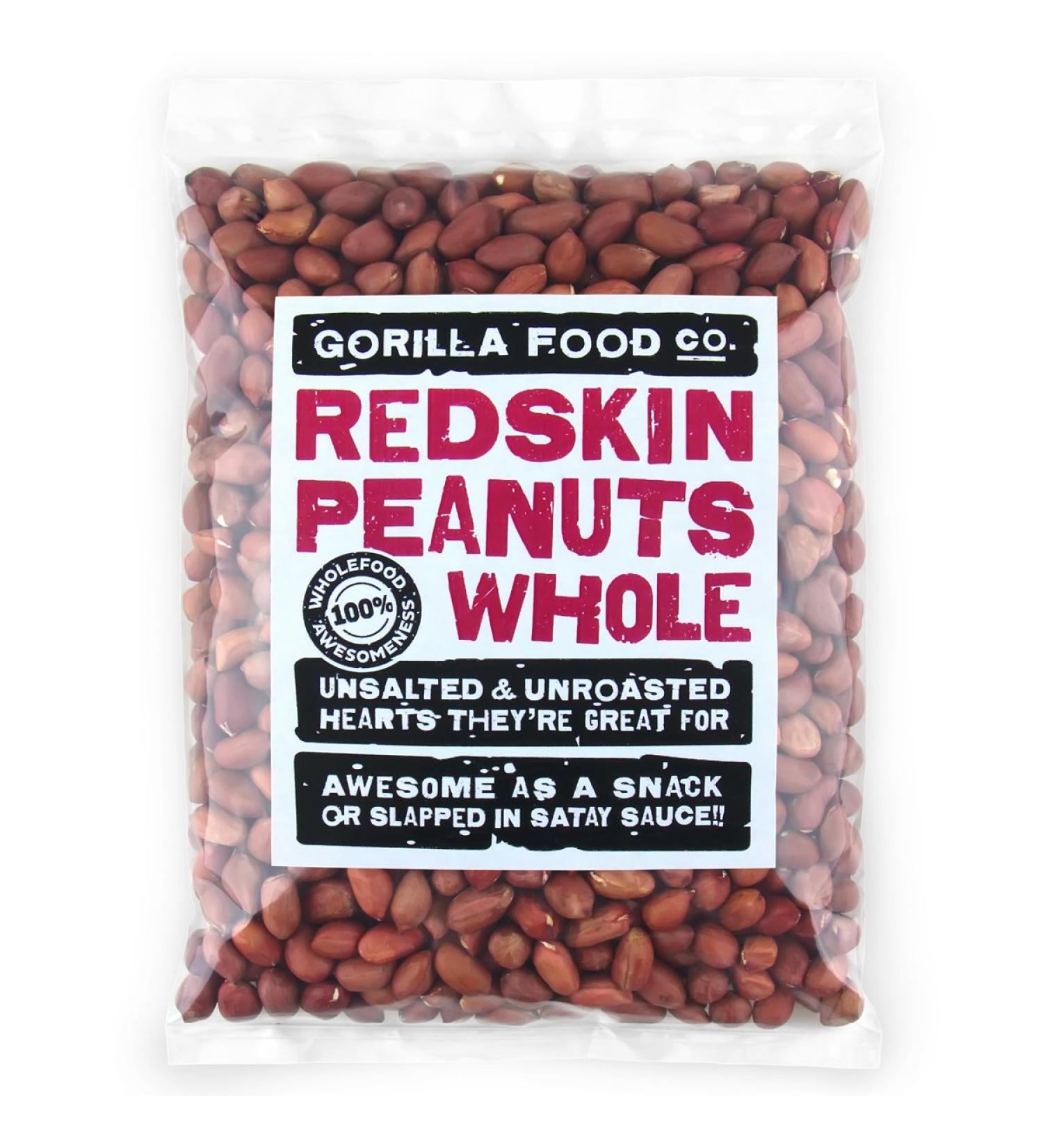 Gorilla Food Co. Redskin Peanuts Whole Unsalted - 400g - Buy Online on SooperMarket.com