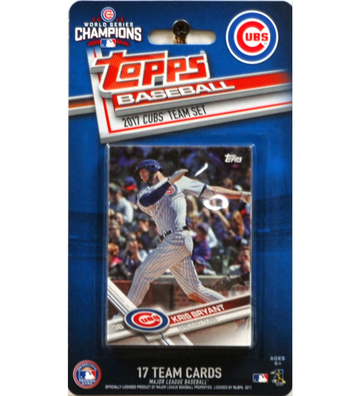 Chicago Cubs 2017 Topps Factory Sealed Limited Edition 17 Card Team Set with Kris Bryant Kyle Schwarber Plus 2016 World Series Champions