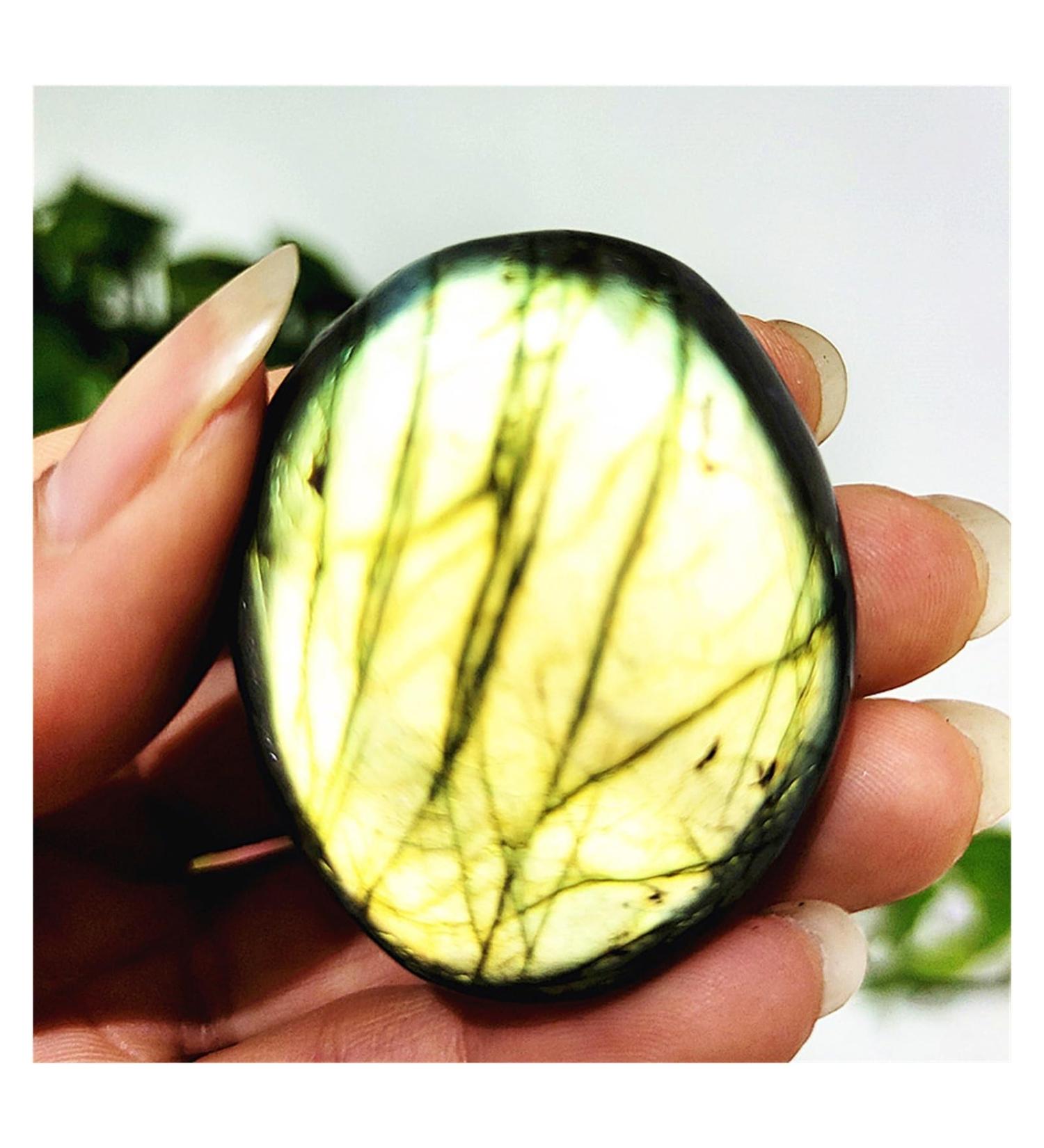 Natural Crystal Rough Natural Labradorite Stone Crystal Palm Stones Plaything Crystals and Home Decoration 1PC Home Collections (Color : 150-160g) - Buy Online on SooperMarket.com