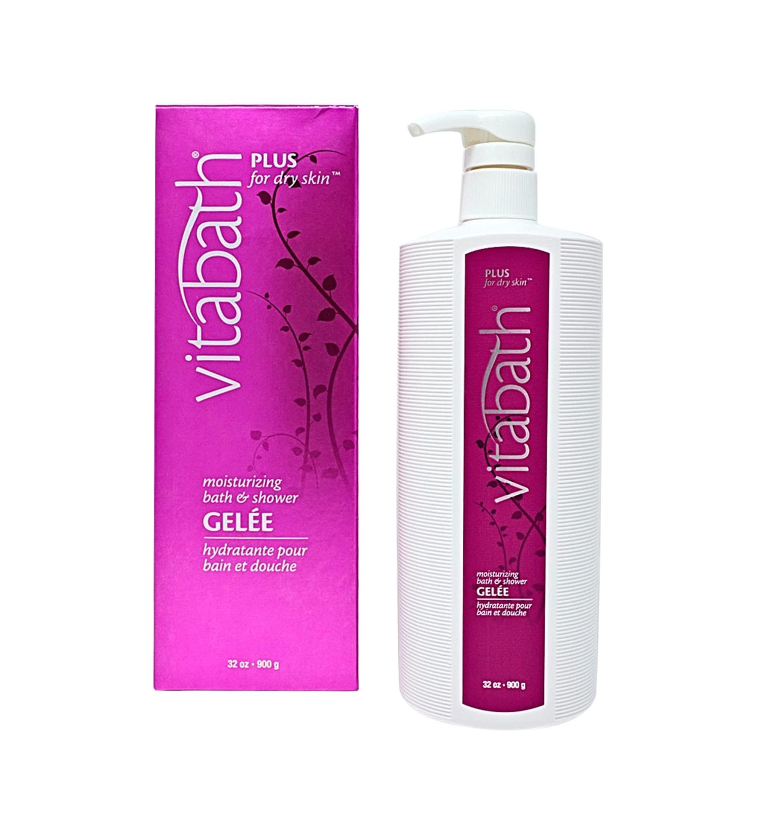 Vitabath Plus Moisturizing Shower Gel for Dry Skin - 32 oz Jasmine - Hydrating Body Cleanser with Replenishing Oils - Buy Online on SooperMarket.com