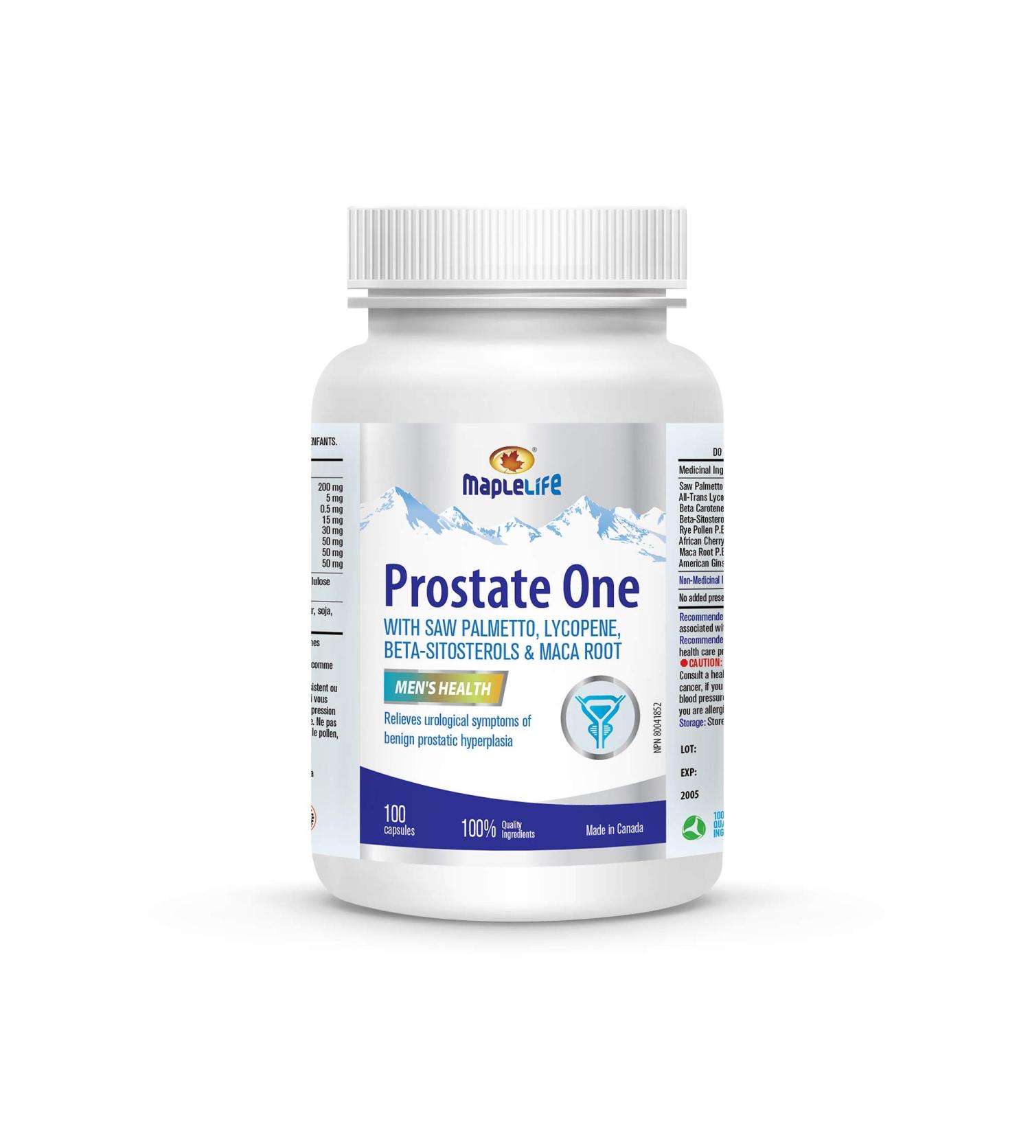 MapleLife Nutrition Prostate One Saw Palmetto 200 mg - Relives Urological Symptoms of Benign Prostatic Hyperplasia Reduces Urinary Frequency Promotes Healthy Prostate Anti-Inflammation Improve Urinary Function No Artificial Colours/Flavours 100 Capsules - Buy Online on SooperMarket.com