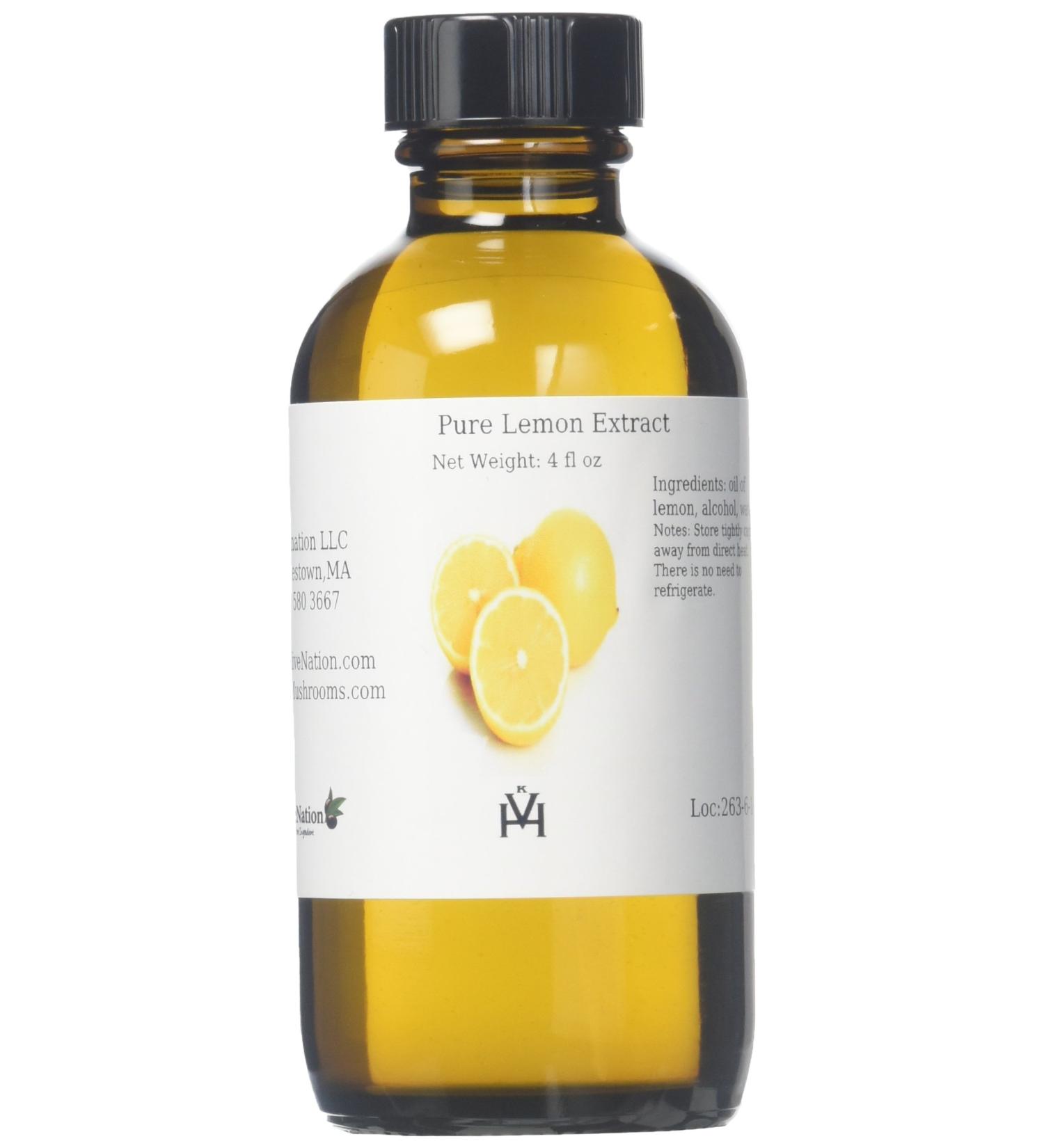 OliveNation Pure Lemon Extract - Tart Lemony Flavor for Baking - 4 oz | Terpeneless, PG Free, Non-GMO, Gluten Free, Kosher, Vegan - Buy Online on SooperMarket.com