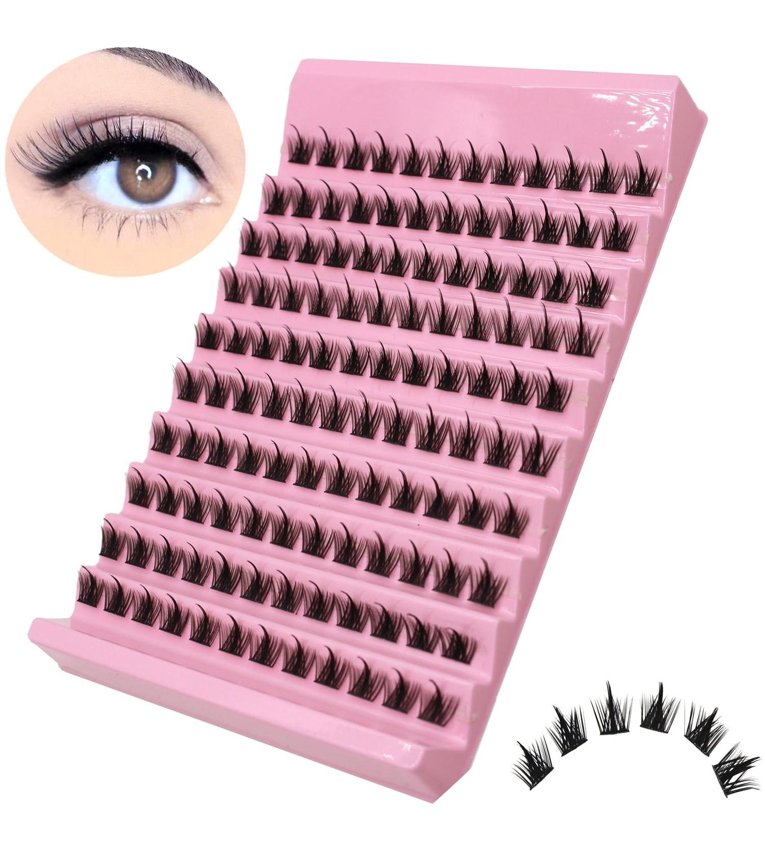 Selawasty 120 Lash Clusters | DIY Eyelash Extensions Wispy D Curl Clusters - Home Individual Lashes Extensions (S2-D-11-13MIX) - Buy Online on SooperMarket.com