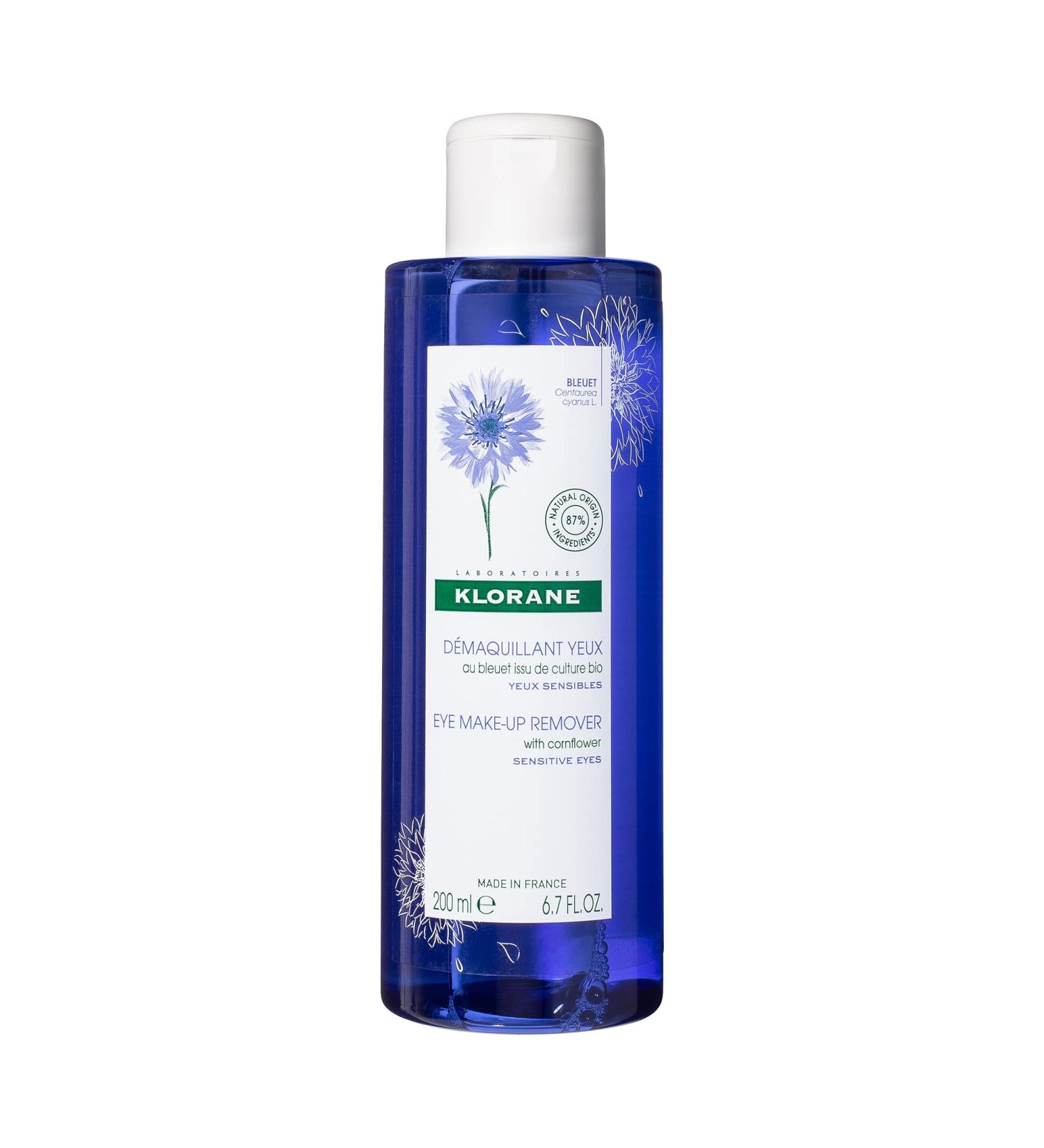 Klorane Cornflower Eye Makeup Remover - 6.7 fl. oz. | Sensitive Skin, Oil-Free, Fragrance-Free, Sulfate-Free - Buy Online on SooperMarket.com