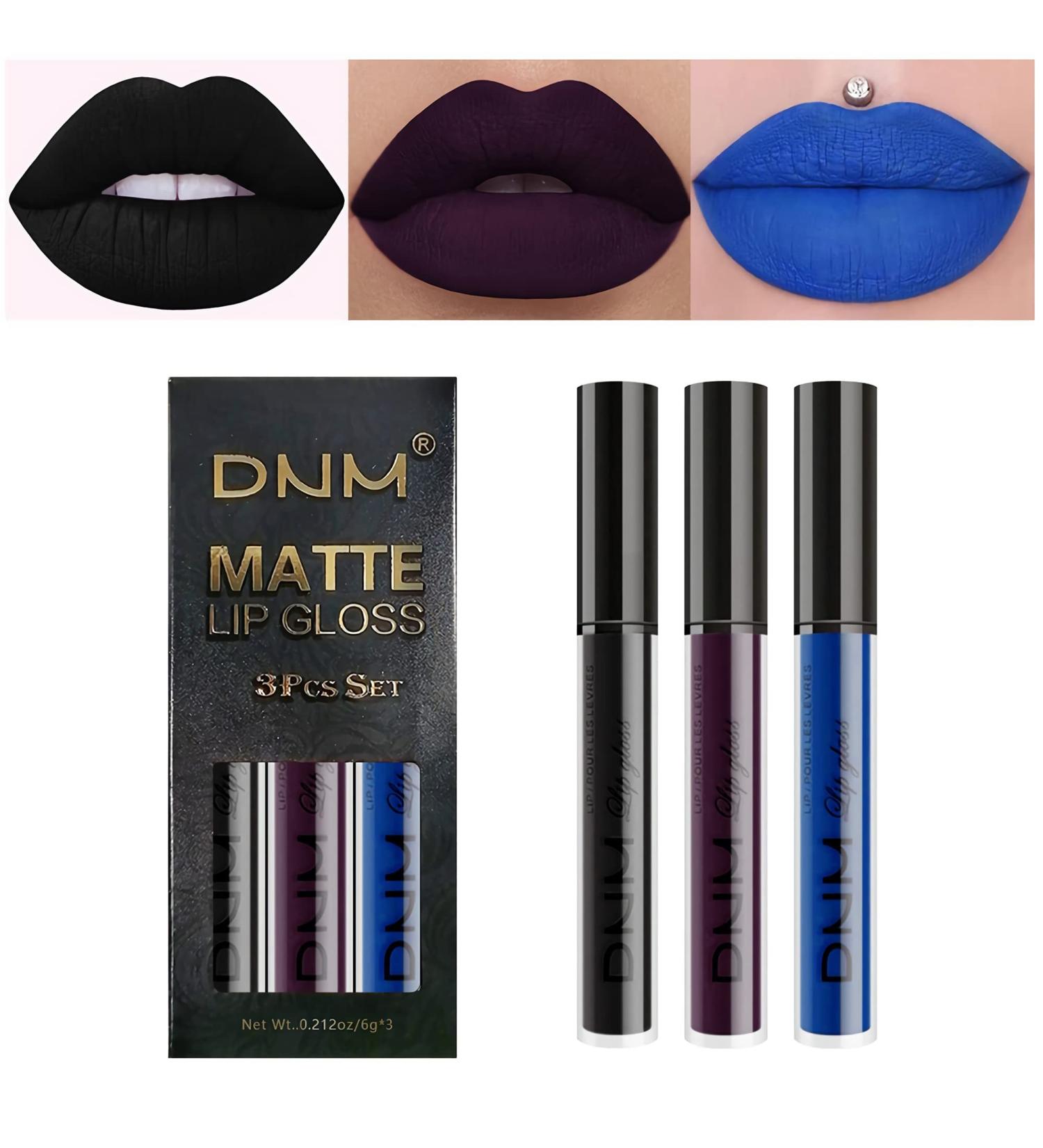 3 Pack Matte Liquid Lipstick Set - Waterproof & Long Lasting Velvet Lip Gloss - Non-Stick Cup Matt Lipsticks for Women - Buy Online on SooperMarket.com
