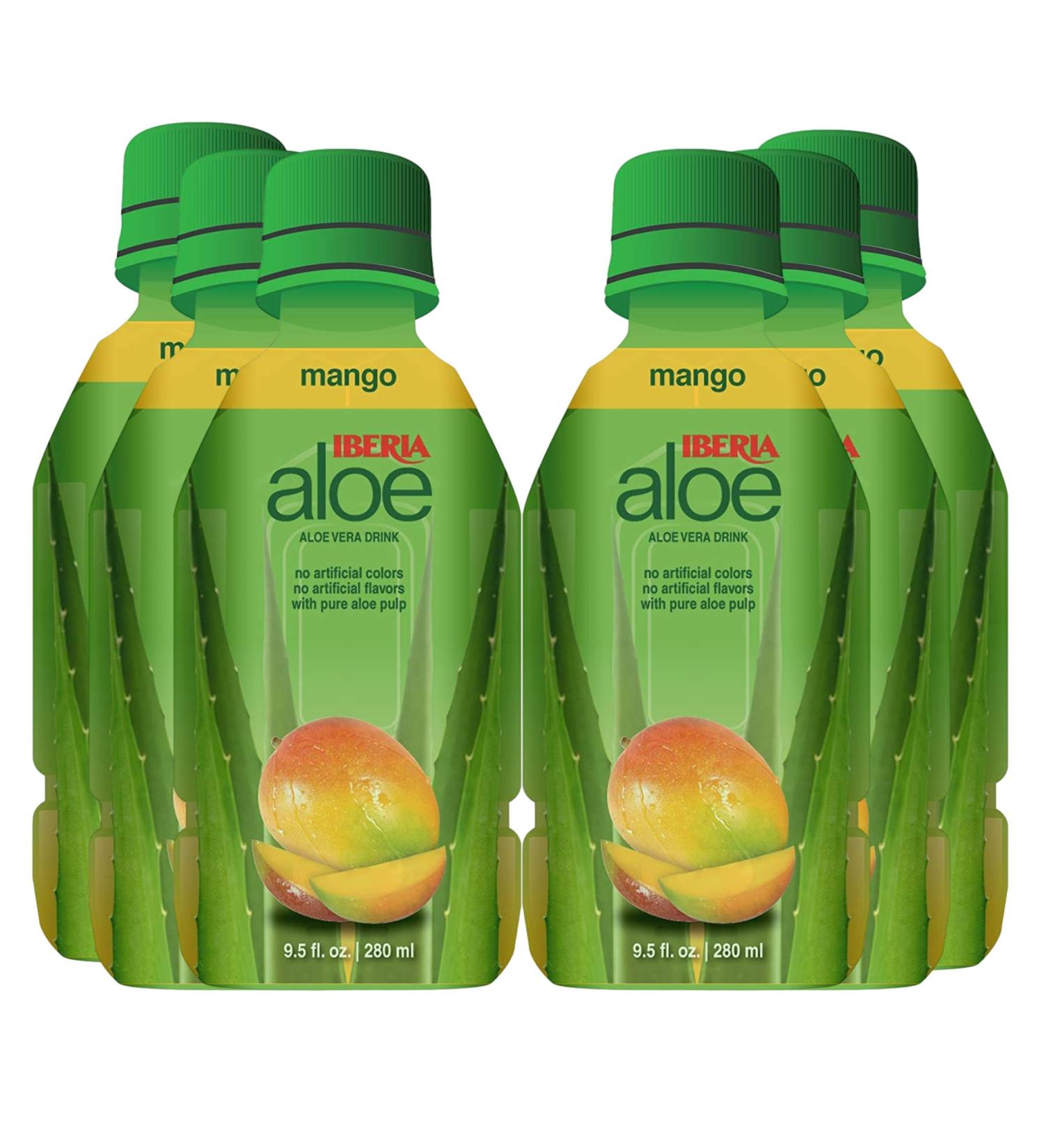 Iberia Aloe Vera Juice Drink, Mango, 9.5 Fl Oz (Pack of 6)