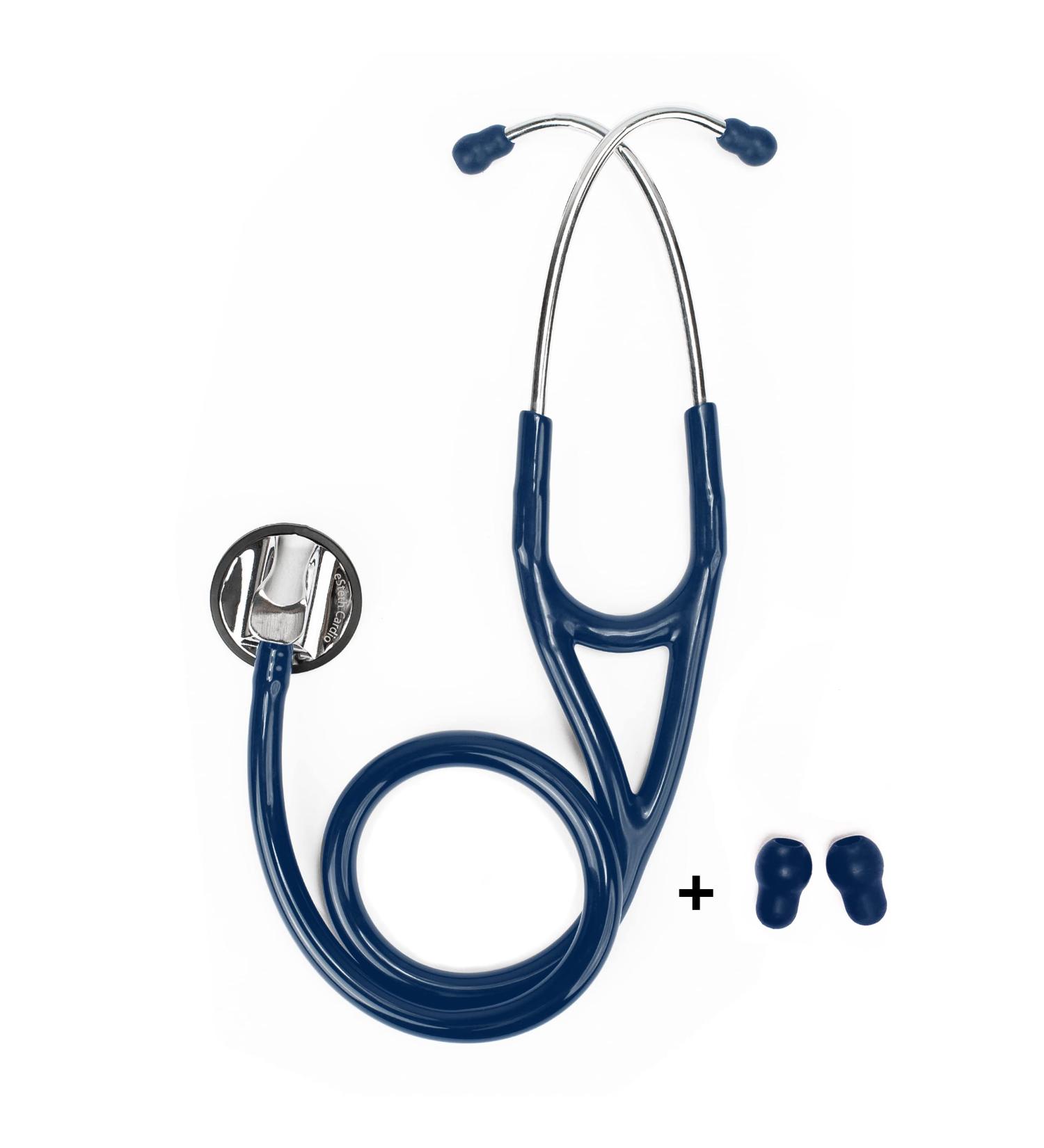 eSteth Cardiology Stethoscope - Ultra Sensitive Single Head - Extra Ear Tips & 30" Flexible Tubing - Navy Blue | Professional Medical Equipment - Buy Online on SooperMarket.com