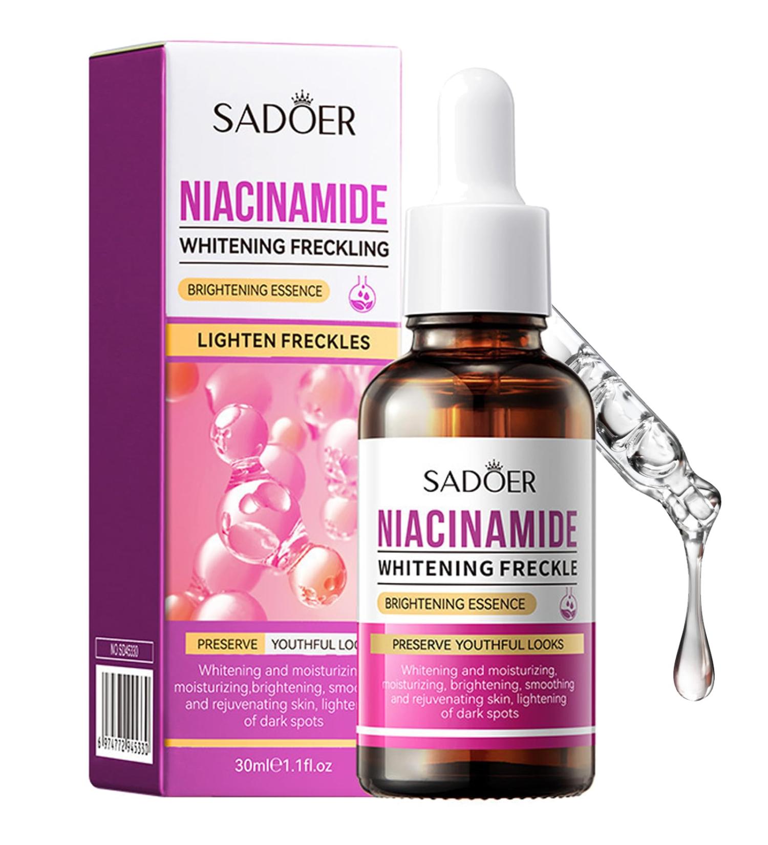 Niacinamide Serum - Brightening Pore Reducer Oil Control Reduce Dark Spots - Hydrates & Repairs Hyaluronic Acid Skin Day & Night Serum Face Moisturizer Face Care - 30ML - Buy Online on SooperMarket.com
