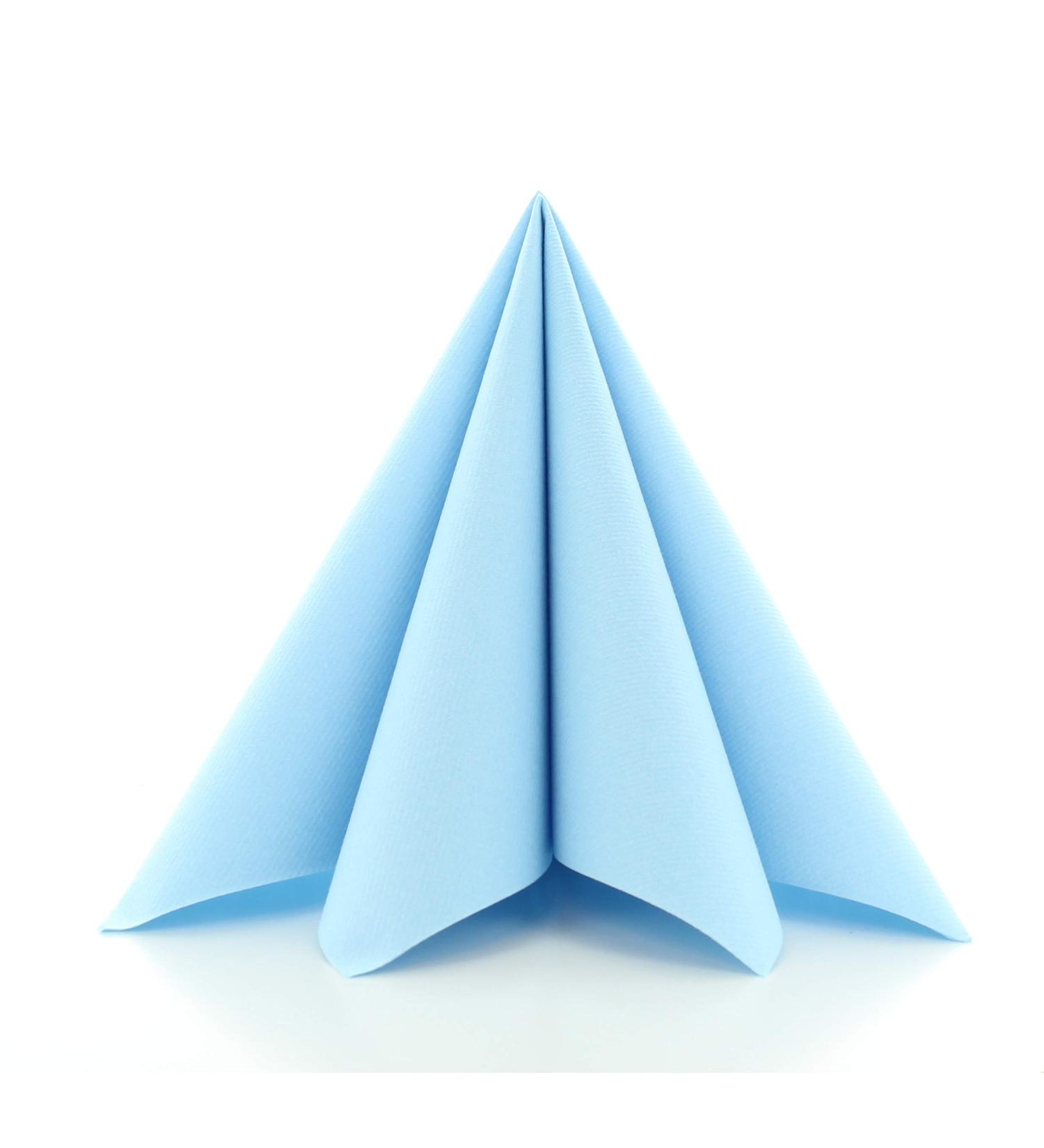 Prime Guest Light Blue Napkin - Premium Airlaid Fabric for Weddings & Celebrations | 50 Pack 40x40 cm Fold - Buy Online on SooperMarket.com