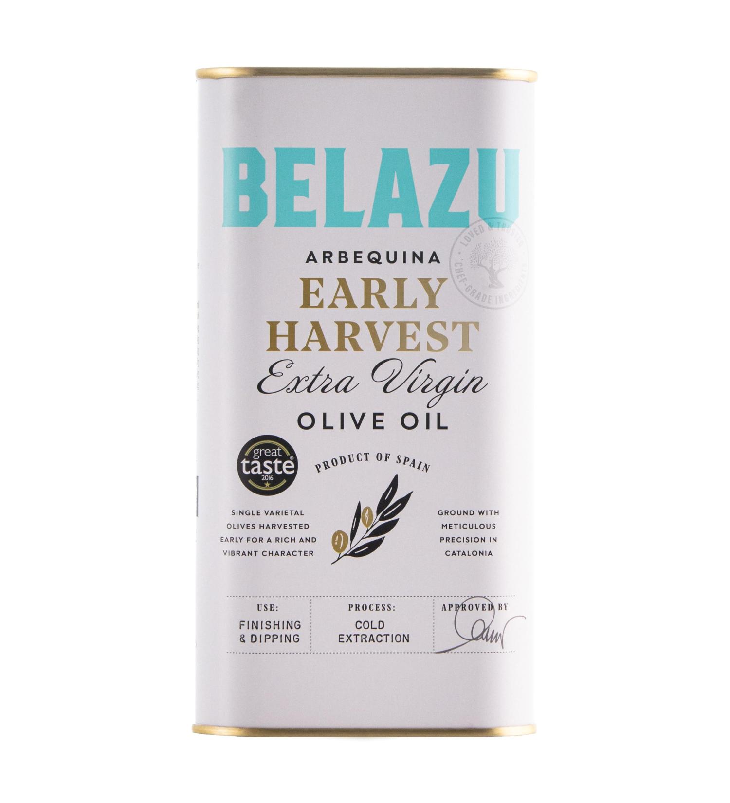Belazu Early Harvest Olive Oil Tin 1L - Premium Quality 1L Tin - Buy Online on SooperMarket.com