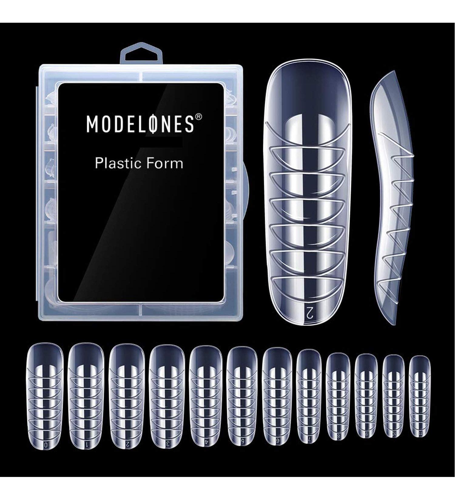 Modelones Poly Extension Gel Dual Nail Forms - 120pcs Clear Nail Extension Tips Set for Thickening Acrylic False Nails - 12 Sizes Trendy Nail Art Design for Salon and DIY Manicure - Buy Online on SooperMarket.com