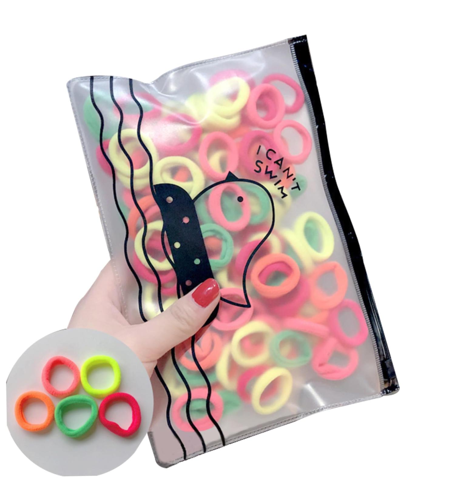 Elastic Band Hair Tie Soft Hair Tie Seamless Hair Tie for Thick Curly Hair Strong Elastic Ponytail Holder for Women Girls 100 Pieces 1 - Buy Online on SooperMarket.com