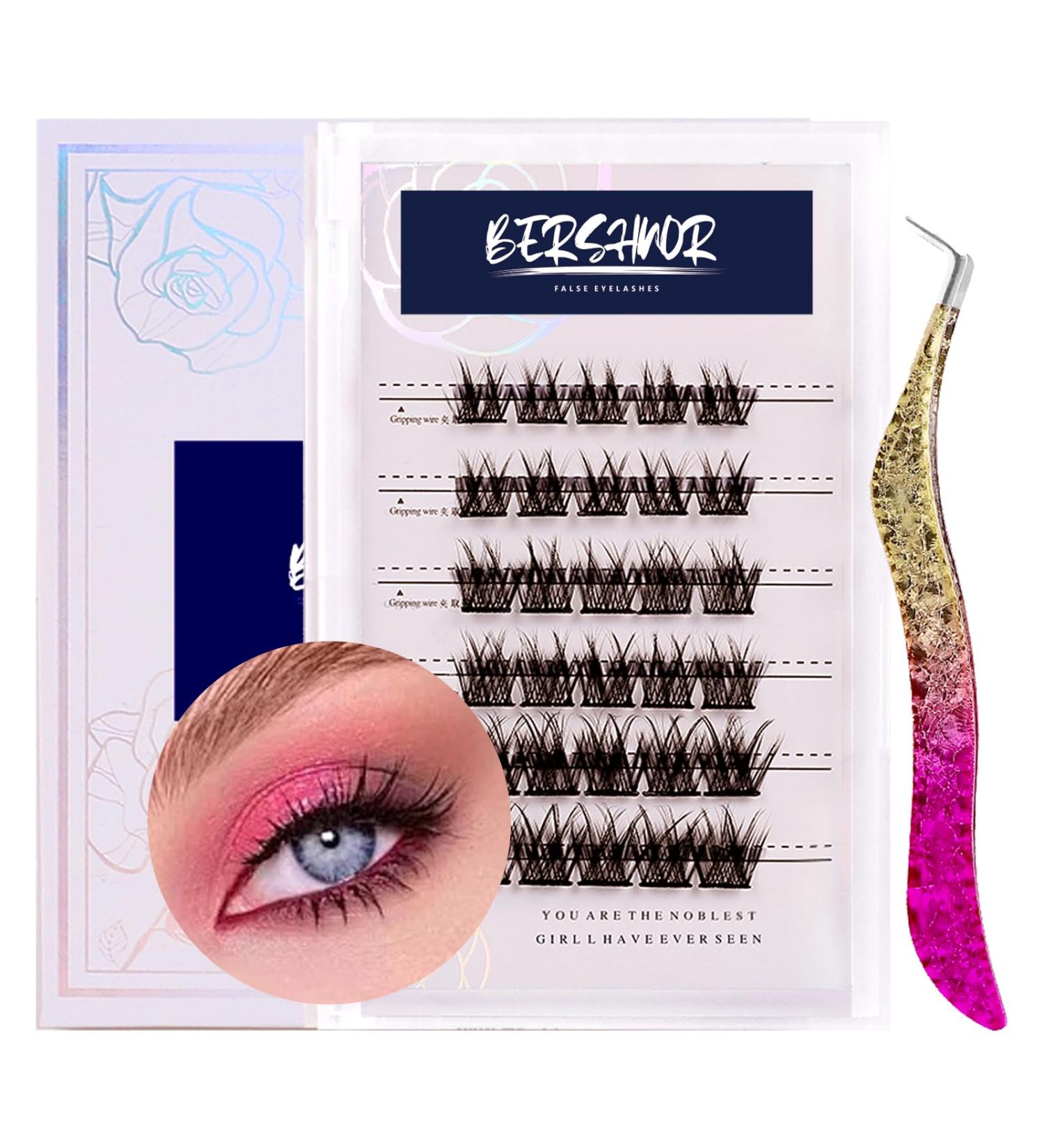Bluesmurfs Self Adhesive Individual Lashes | Reusable No Glue Fake Eyelashes Clusters - Easy to Use Natural Eye Lashes I01 - Buy Online on SooperMarket.com