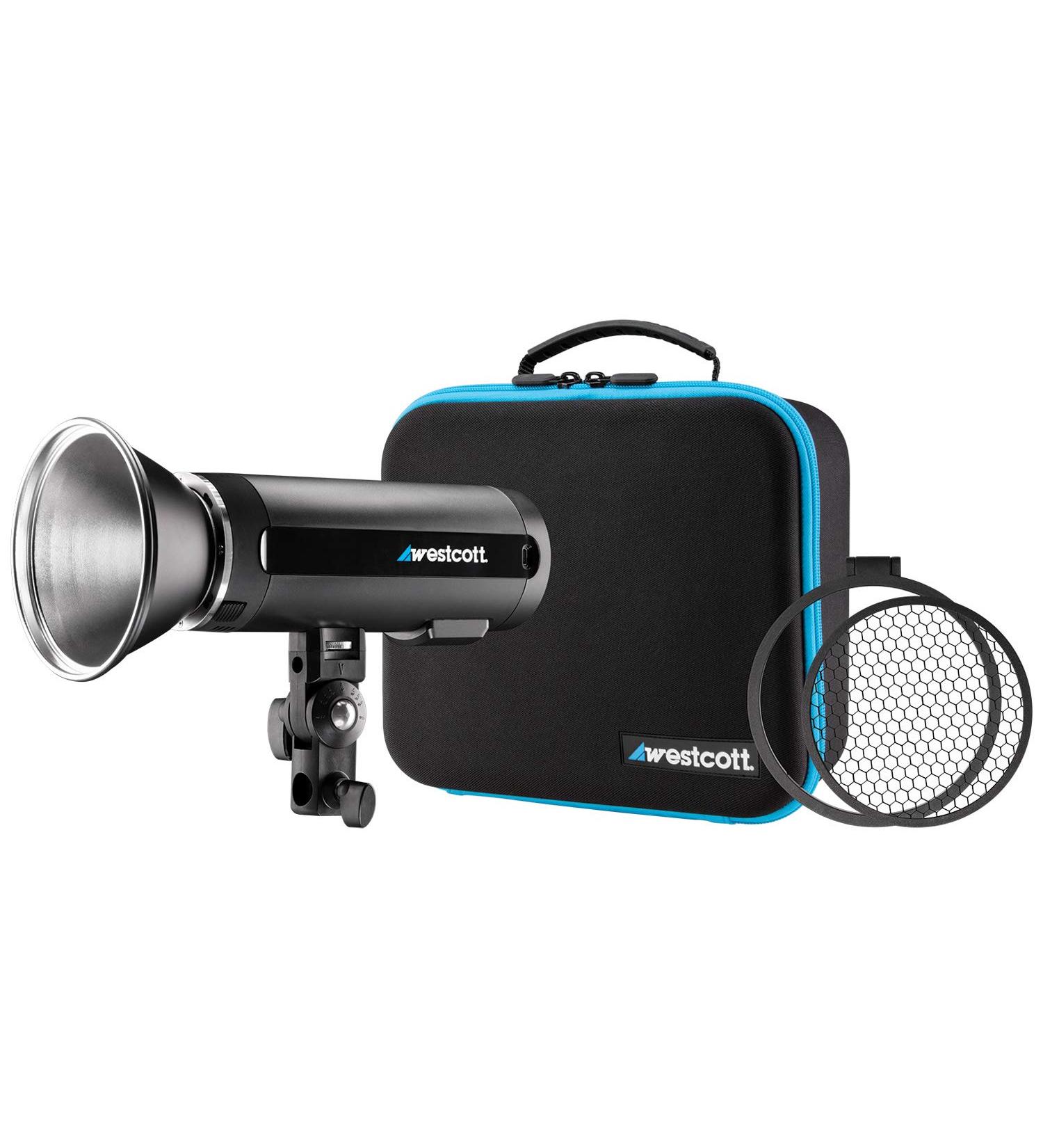 Westcott FJ200 Round Head Pocket Strobe - TTL, HSS, 1.3 sec Recycle Time - Includes Bracket, Honeycomb Grid, Gel Clip & Travel Case - Buy Online on SooperMarket.com