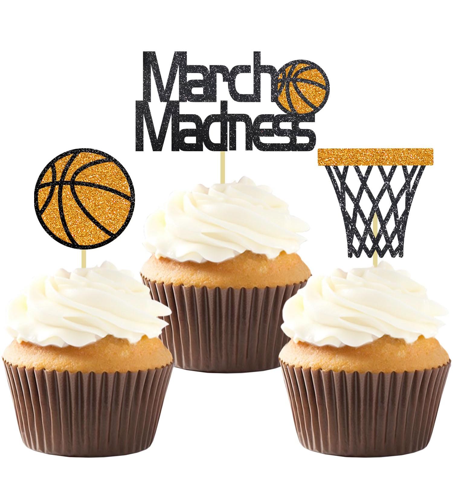 24Pcs Basketball Cupcake Toppers for Basketball Party Decorations Basketball March Madness Cupcake Toppers Basketball Theme Birthday Party Decorations (MIX B) - Buy Online on SooperMarket.com