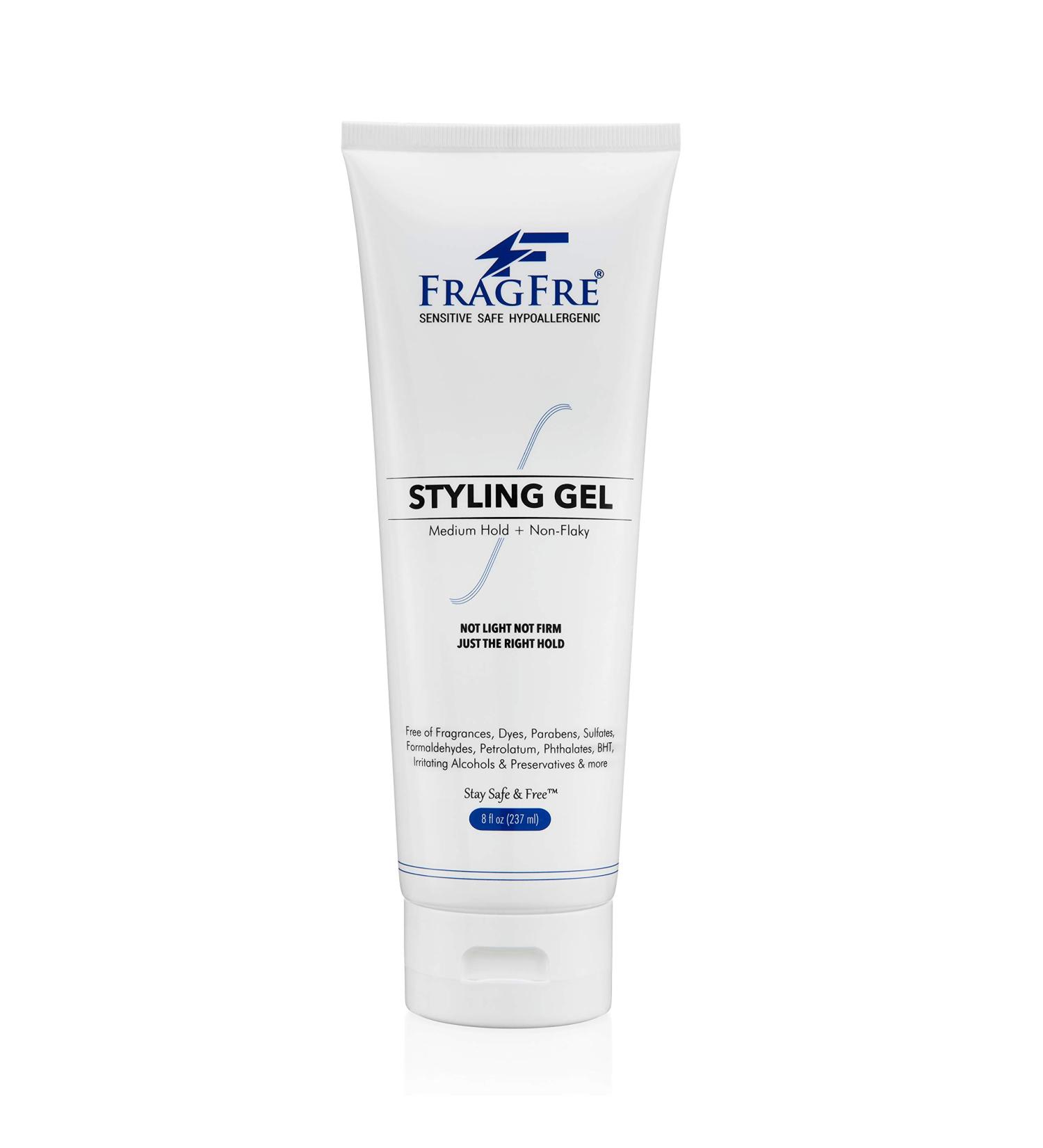 FRAGFRE Styling Gel 8 oz - Medium Hold, Fragrance-Free, Hypoallergenic & Paraben-Free - Ideal for Sensitive Skin - Gluten-Free, Vegan & Cruelty-Free - Men, Women, Children - 1 Pack - Buy Online on SooperMarket.com