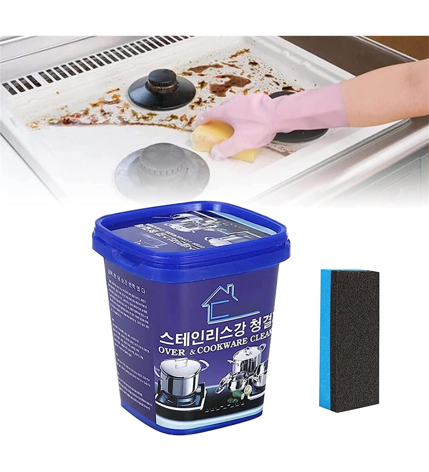 Fourpeopeo Stainless Steel Cleaning Powder 500g Stainless Steel Cleaning Paste Oven Cookware Cleaner Powerful Stainless Steel Cookware Cleaning Paste for Home Use - Buy Online on SooperMarket.com