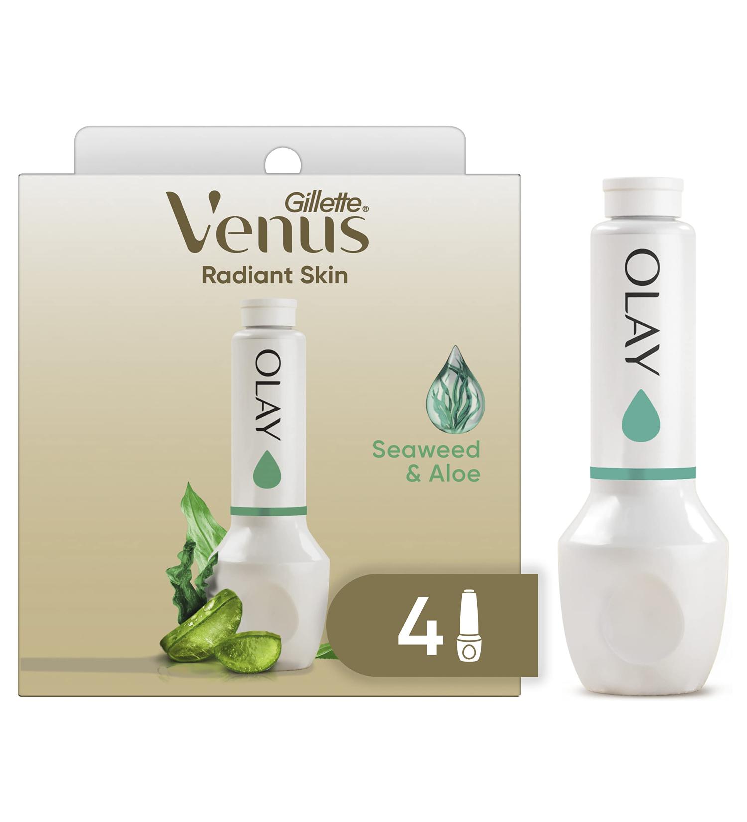 Venus Radiant Skin Seaweed & Aloe Olay Razor Moisturizer Refills 4ct - White - Buy Online on SooperMarket.com