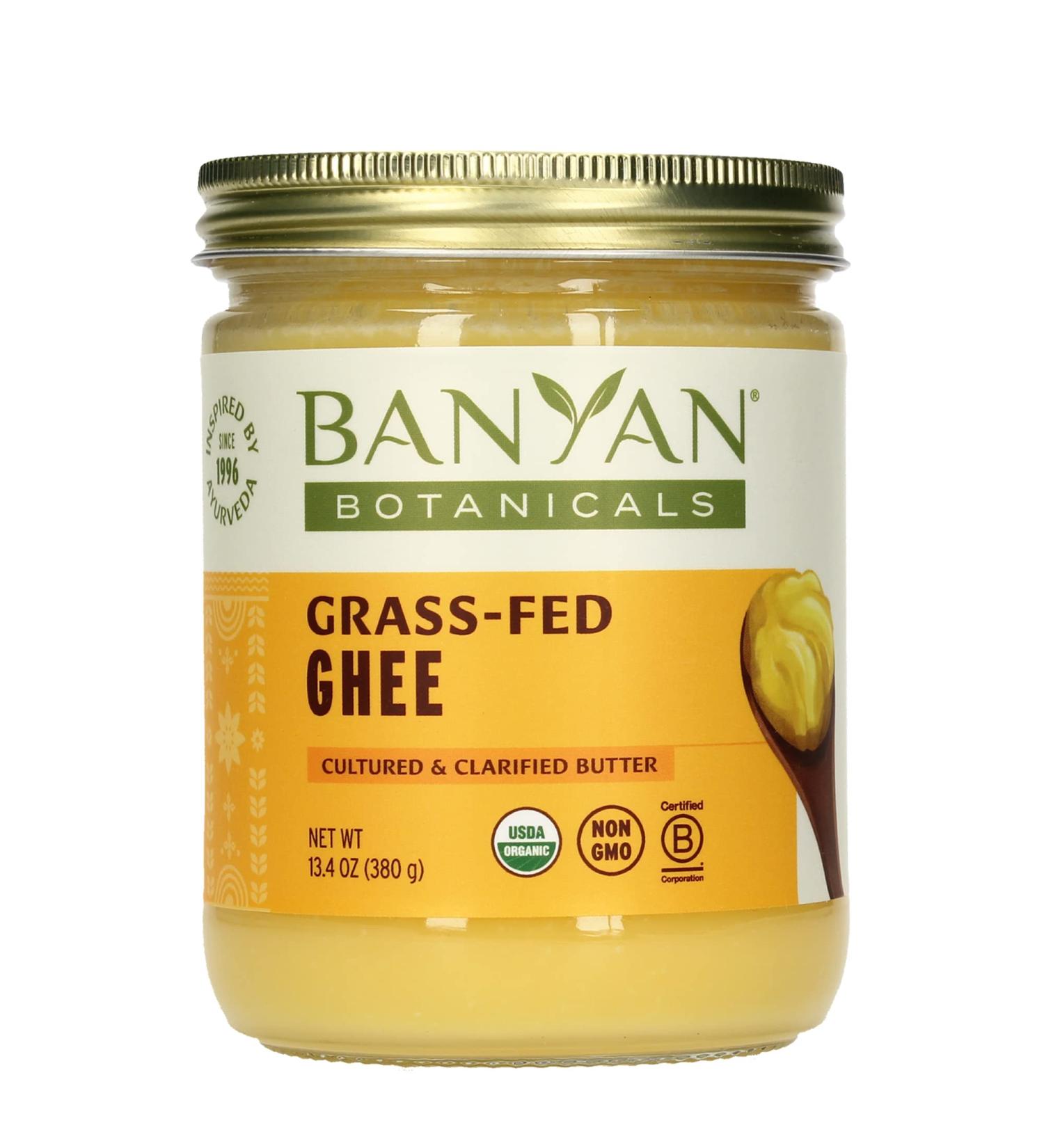 Banyan Botanicals Organic Grass-Fed Ghee 13.4 oz - Non-GMO Gluten-Free Cooking & Baking Oil Alternative - Buy Online on SooperMarket.com