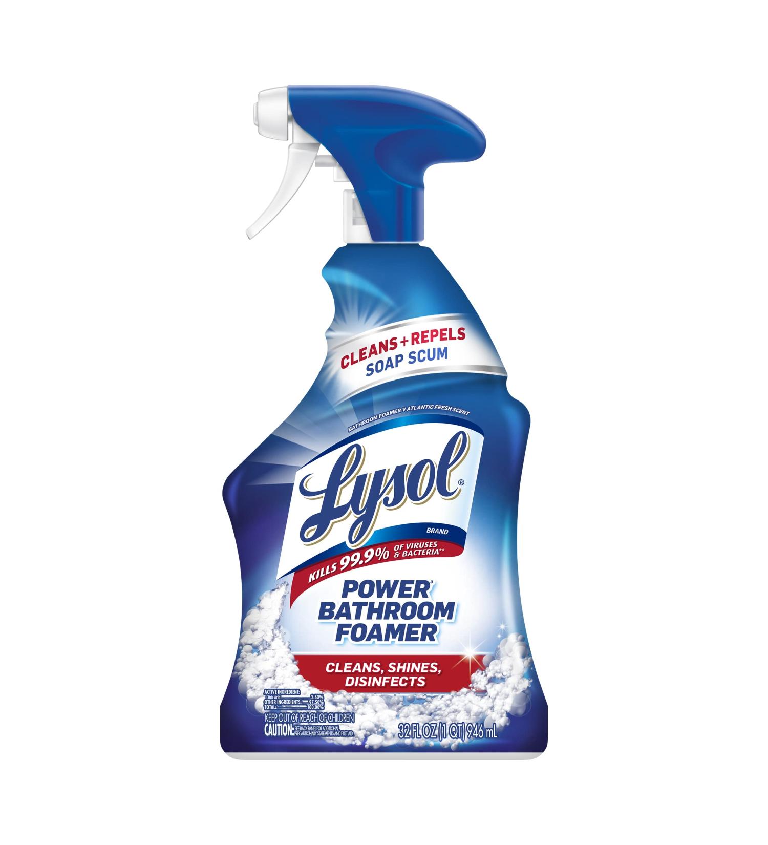 Lysol Power Bathroom Cleaner Spray 28oz - Deep Cleaning Formula - Buy Online on SooperMarket.com
